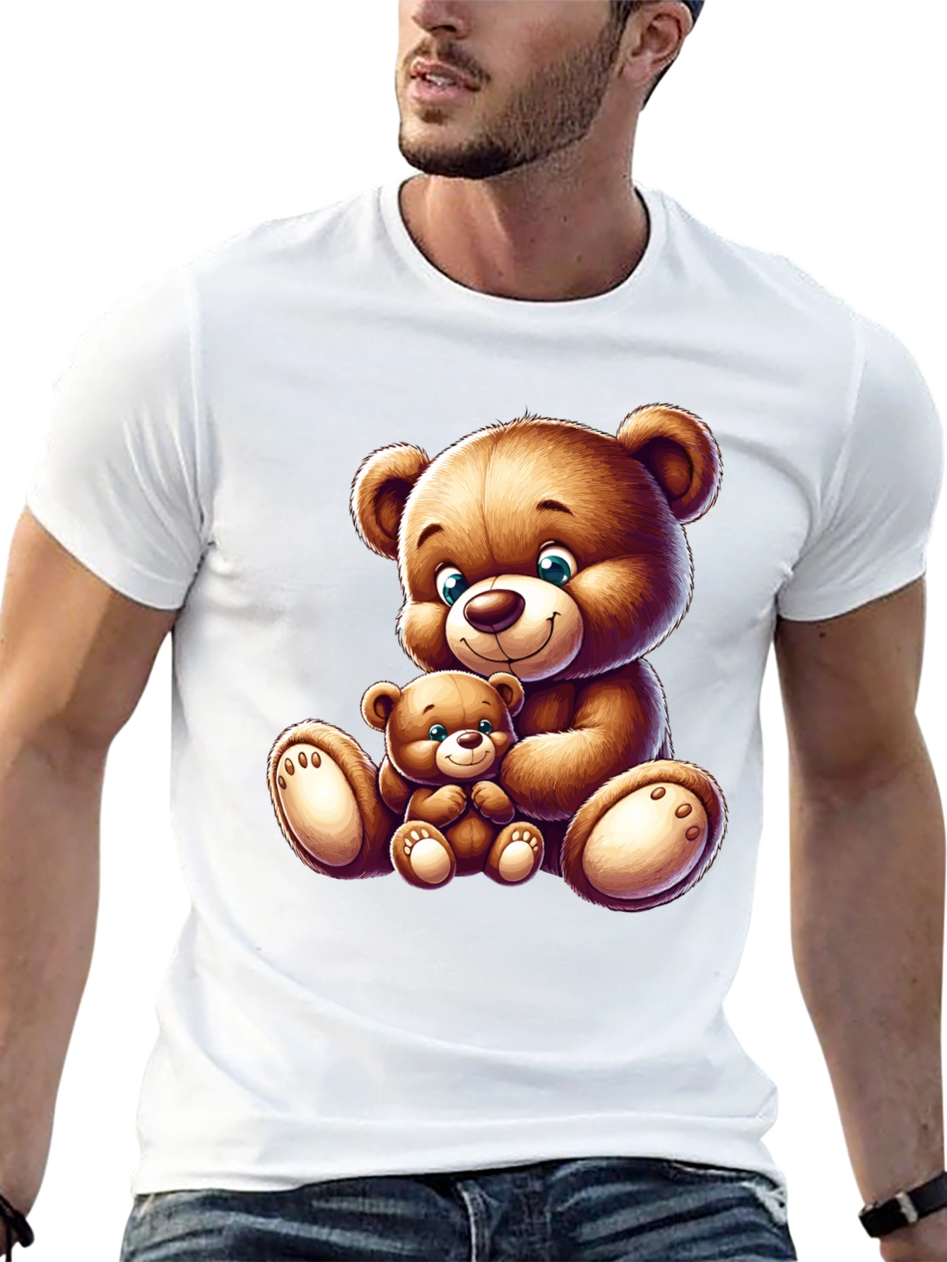 Black Teddy Bear Graphic Tee - Cute Cartoon Design view 13