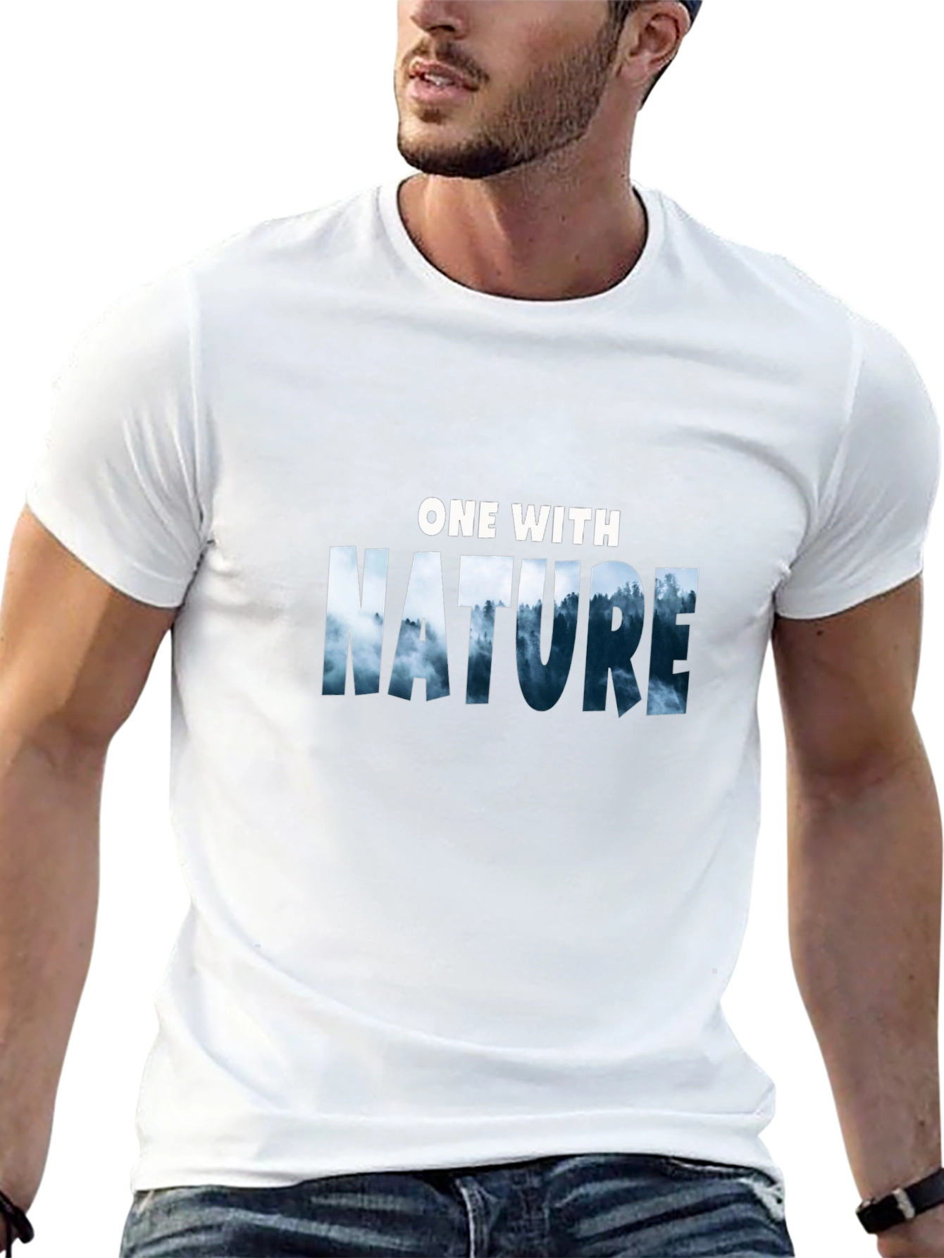 Black One With Nature Graphic T-Shirt - Black view 13