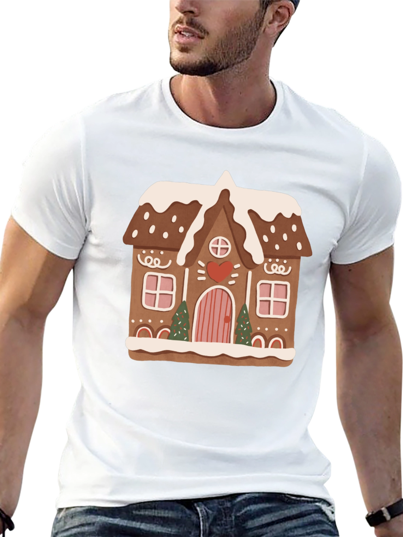 Black Gingerbread House Graphic Tee view 13