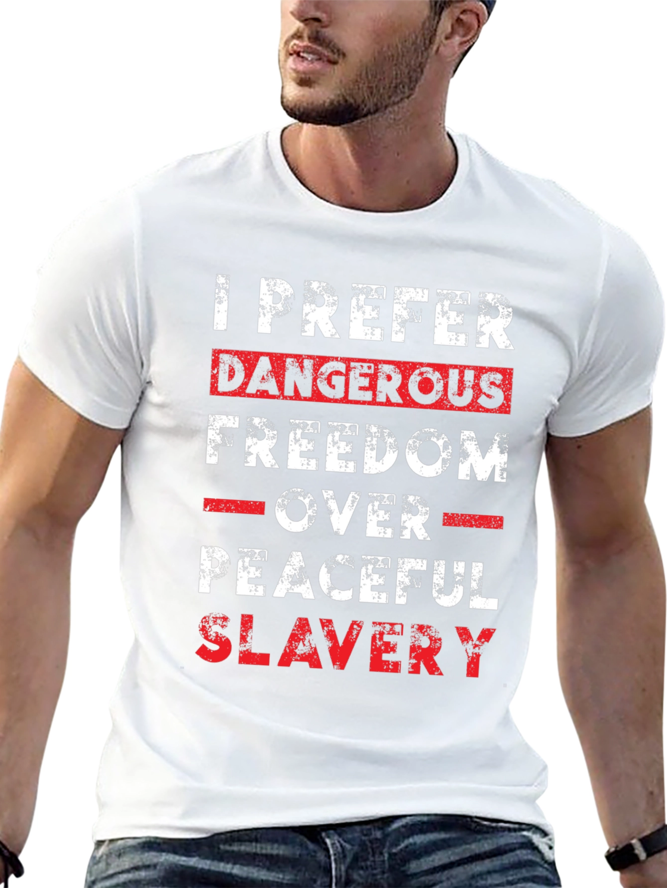Black Dangerous Freedom Graphic Tee view 13