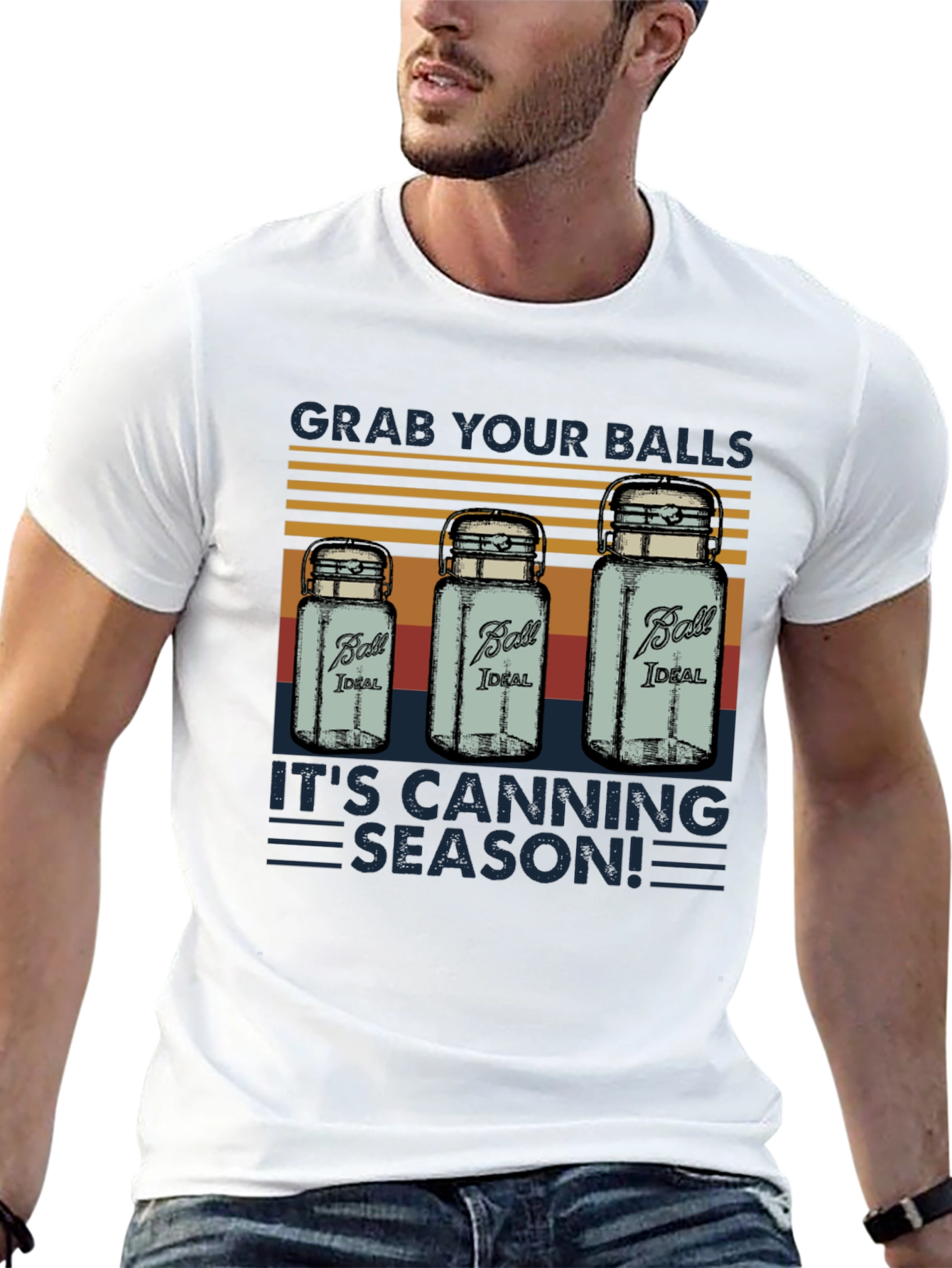 Black Grab Your Balls Canning Season T-Shirt view 13