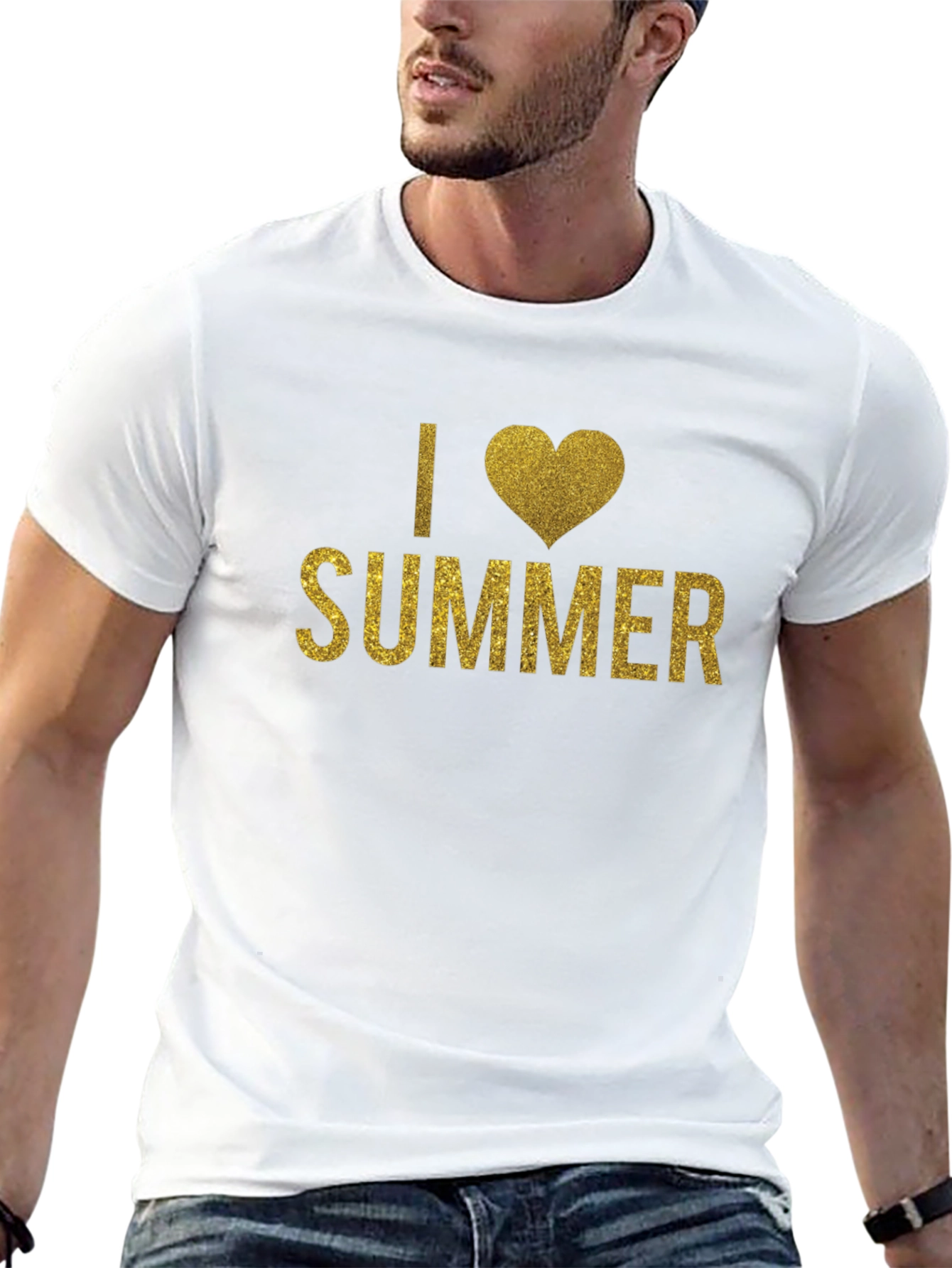 I Heart Summer Graphic Tee - Black Short Sleeve T-Shirt - 13