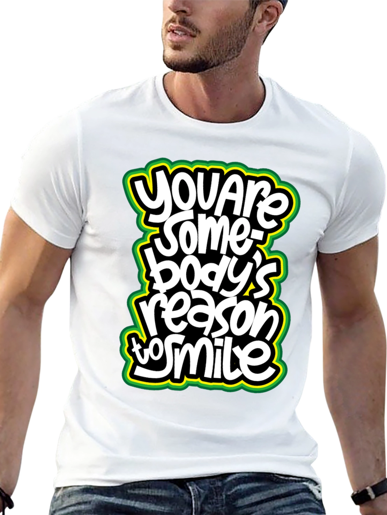 Black You Are Somebody's Reason to Smile Graphic Tee view 13