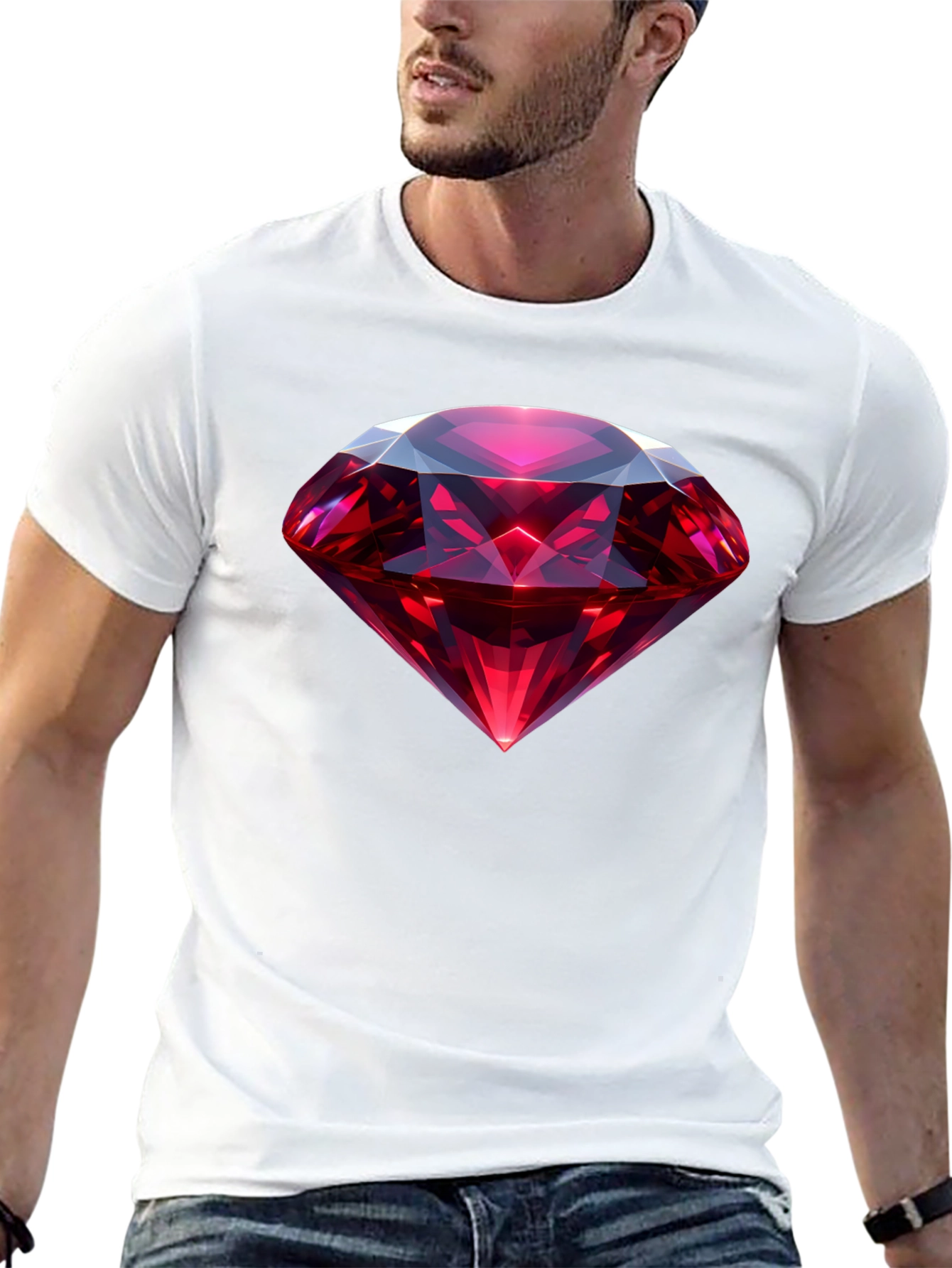 Black Ruby Gem Graphic Tee - Black view 13