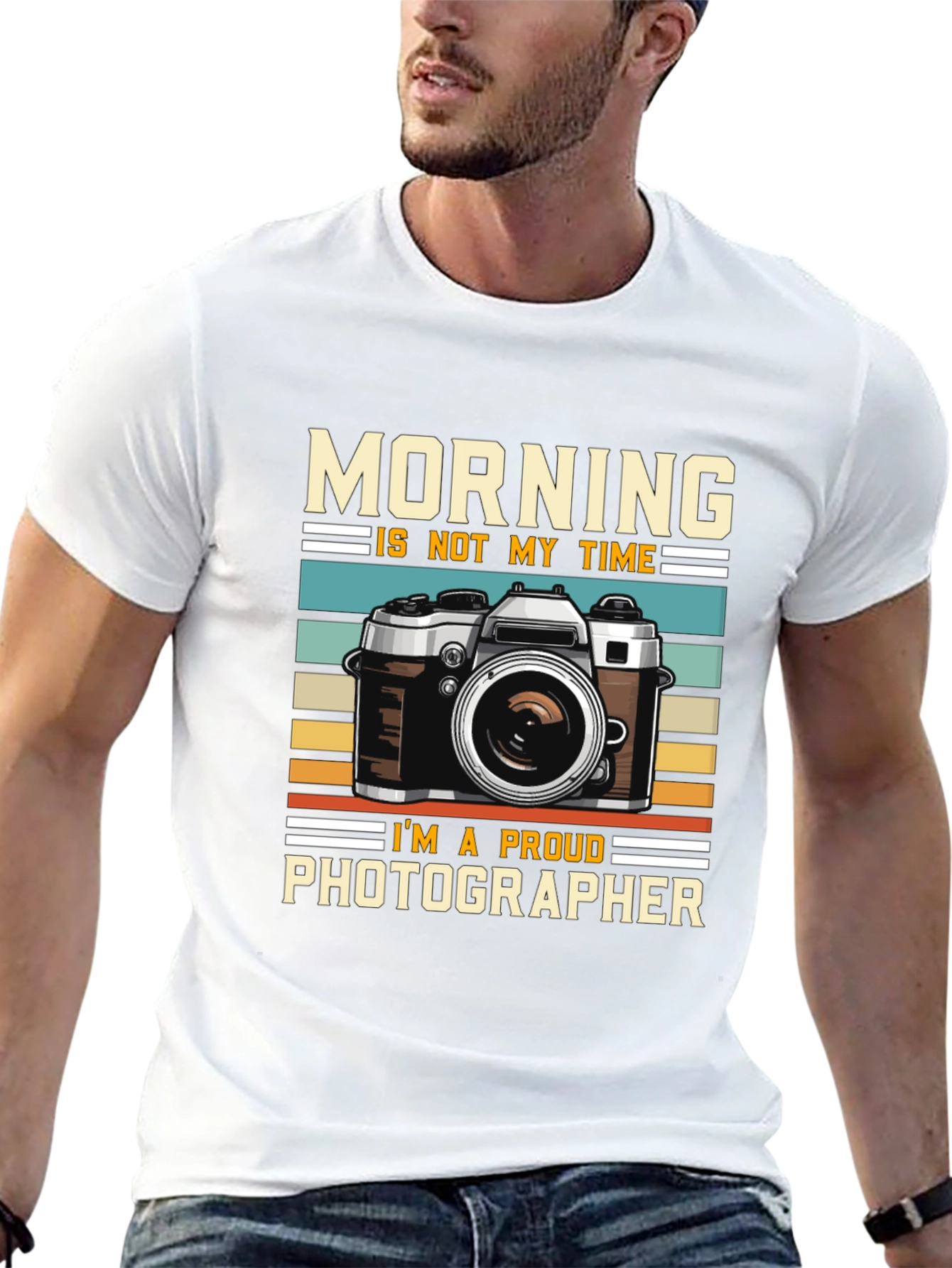 Black Photographer T-Shirt - Not a Morning Person view 13