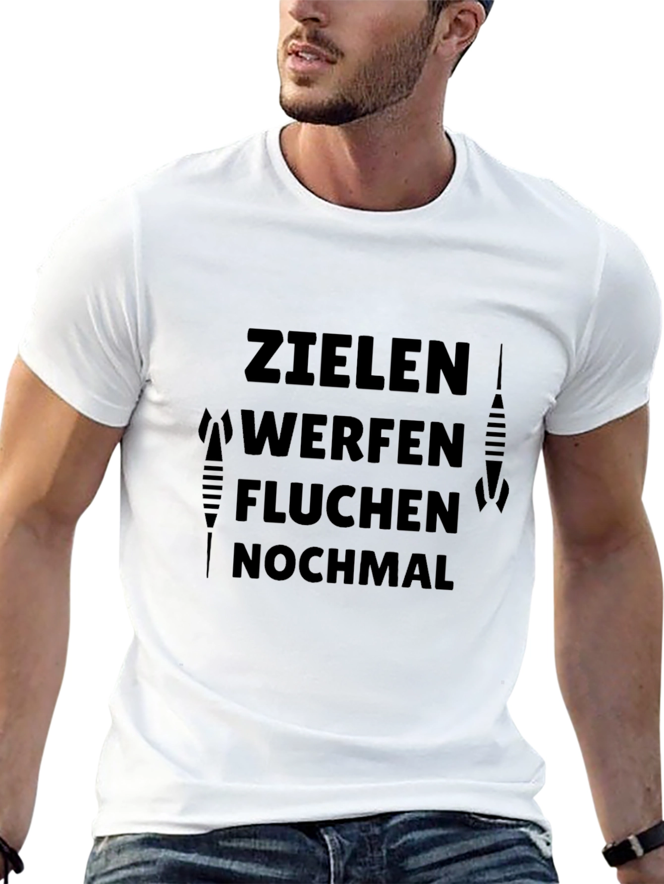 Black Zielgen Werfen Fluchen Nochmal Dart T-Shirt view 13