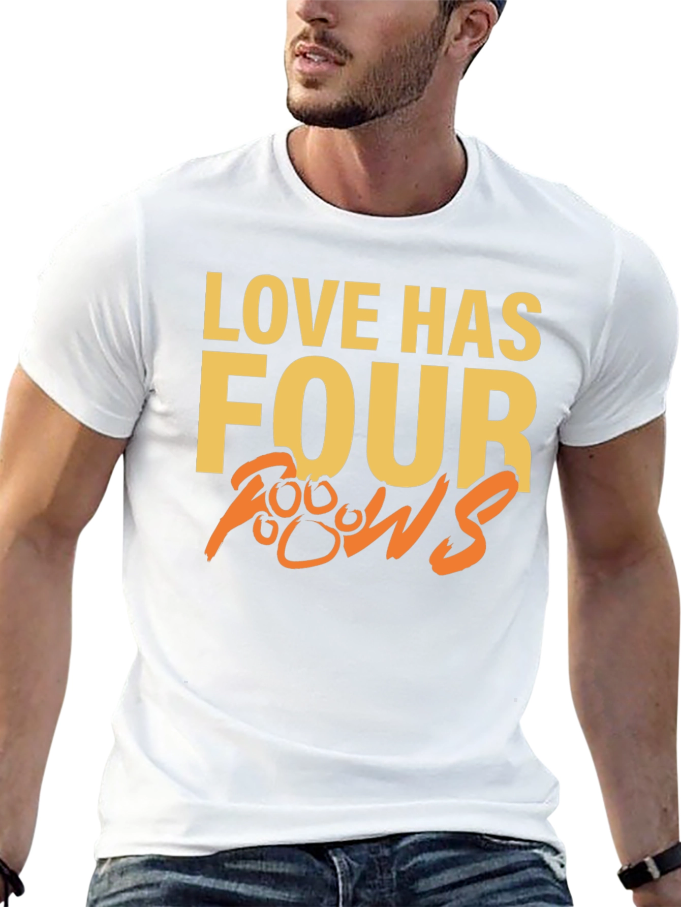 Black Love Has Four Paws Graphic T-Shirt view 13
