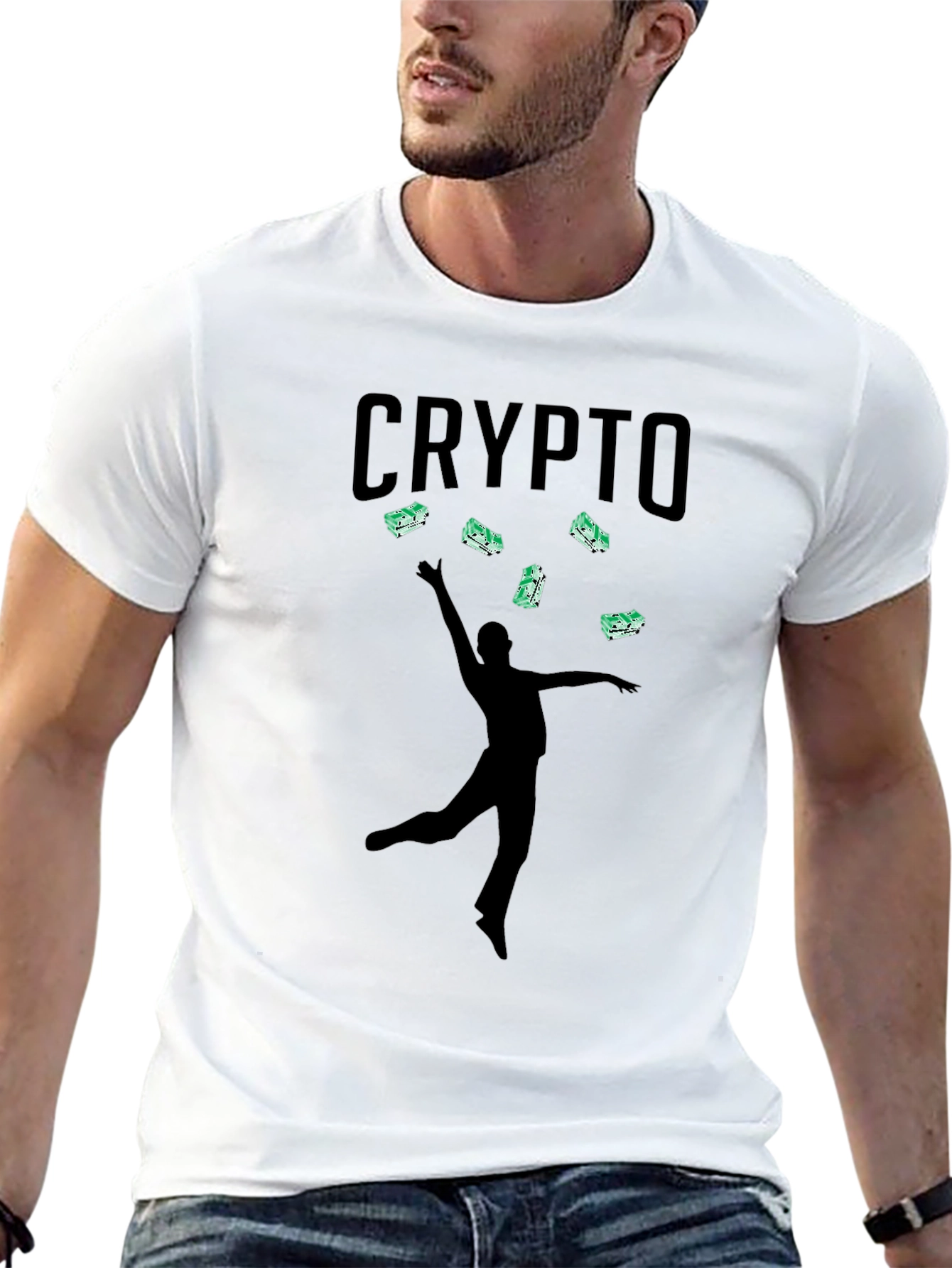 Black Crypto Money T-Shirt - Stylish Black Tee view 13
