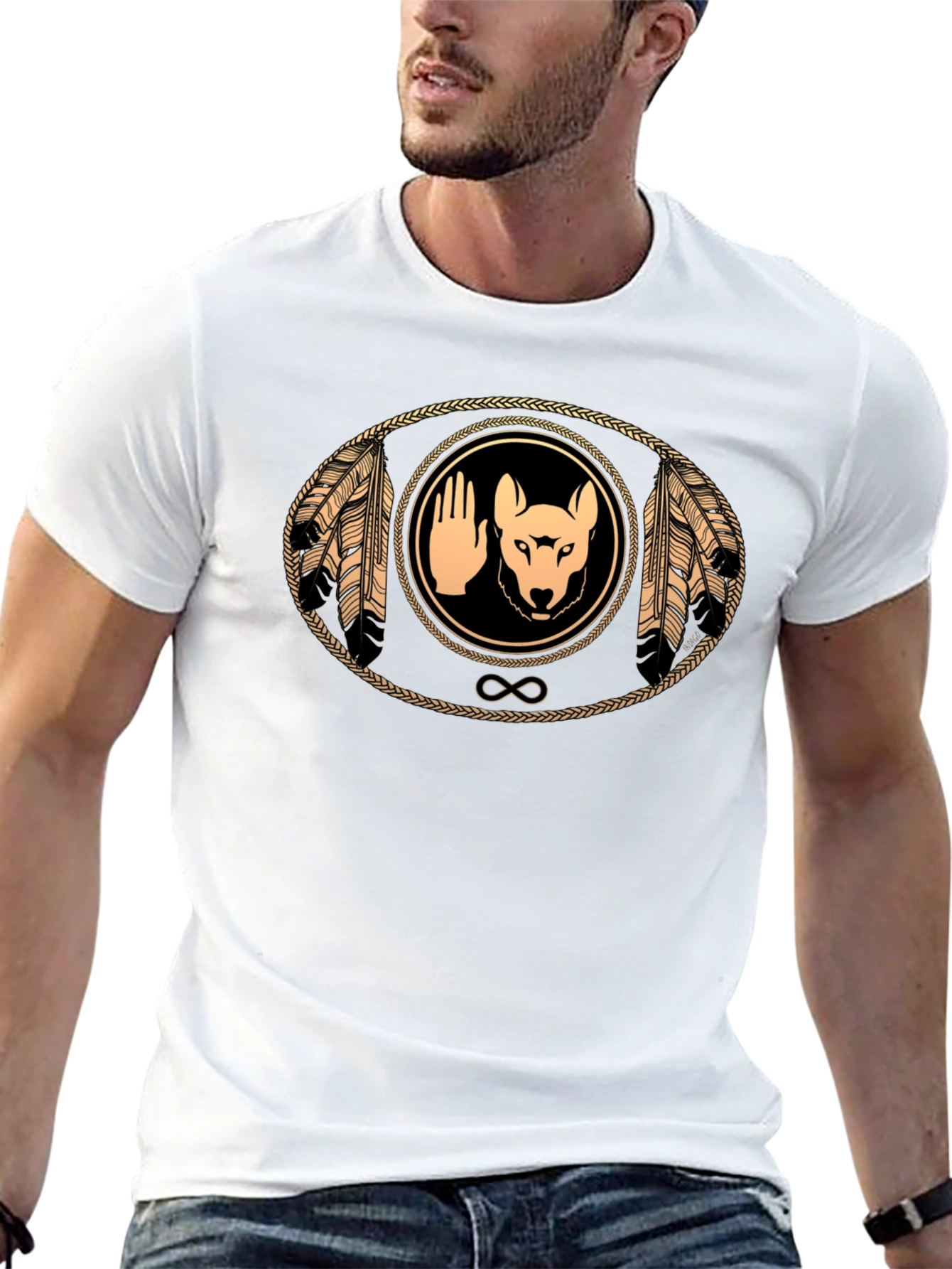 Black Native American Inspired Graphic Tee view 13