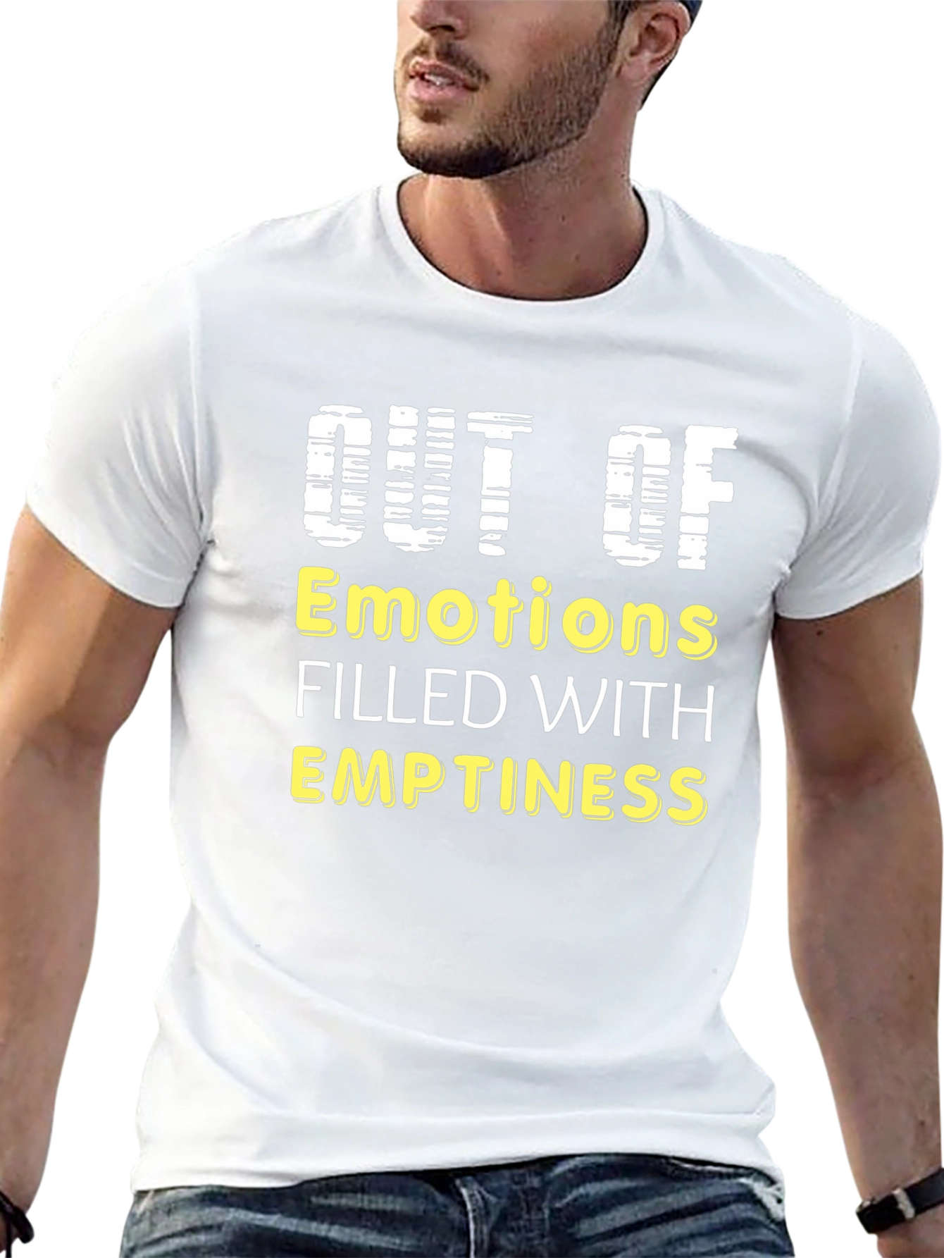 Black Out of Emotions T-Shirt - Expressive Graphic Tee view 13