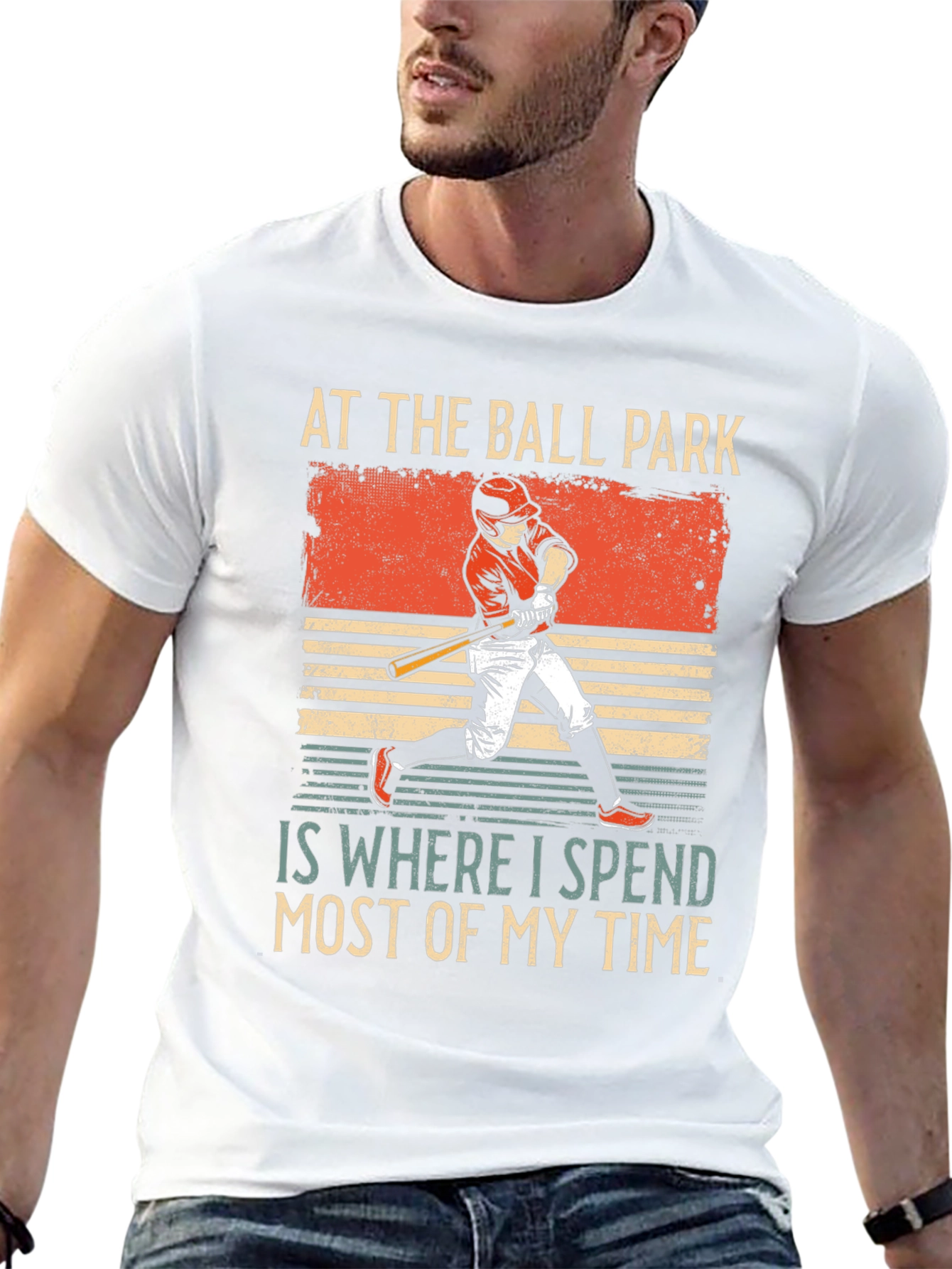 Black Baseball Fan T-Shirt: At The Ball Park view 13