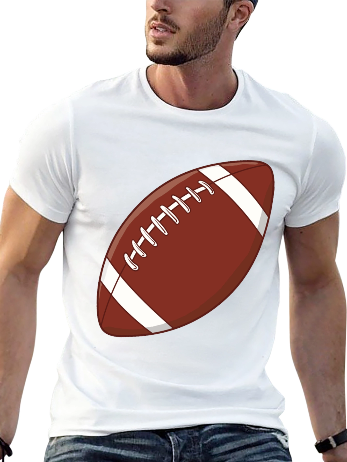 Black Football Graphic Tee - Game Day Ready! view 13