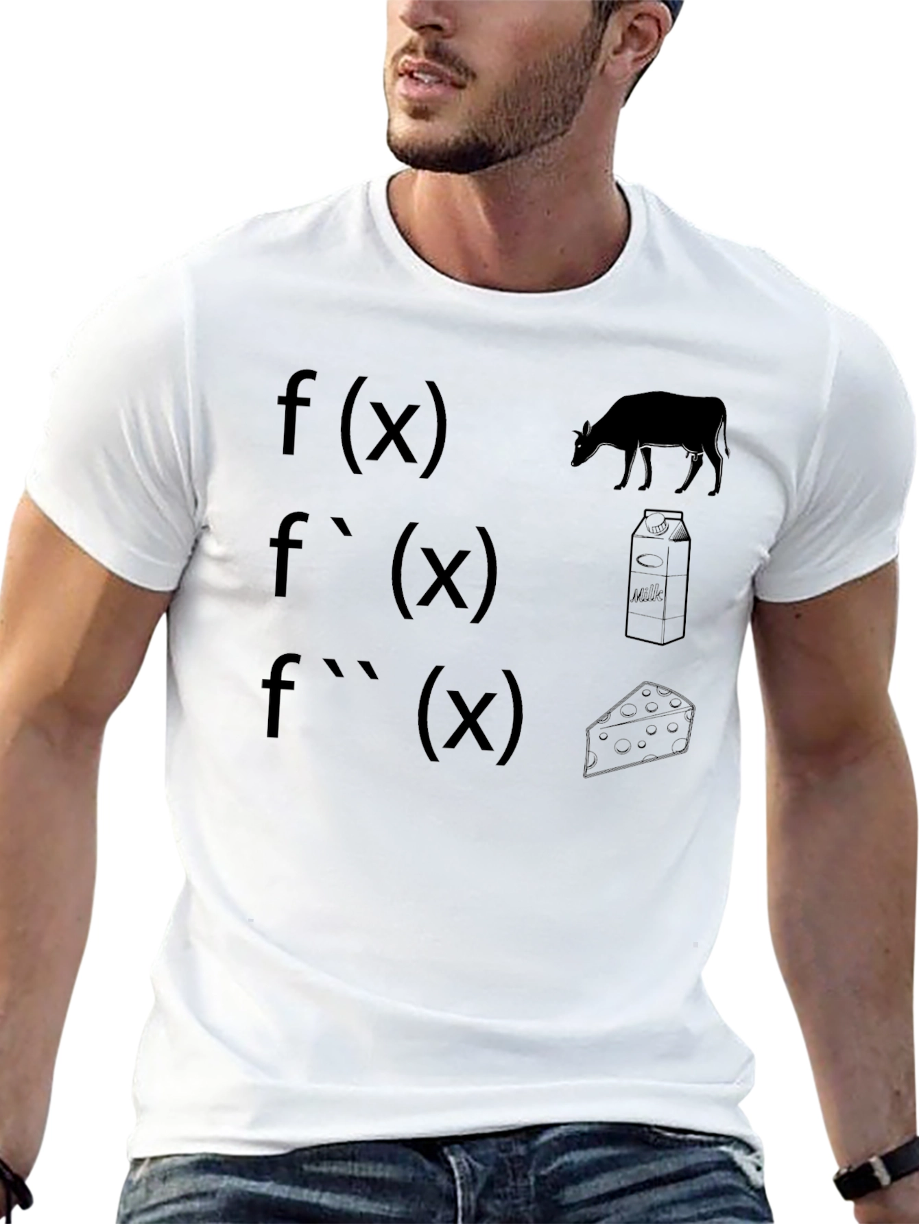 Black Math & Dairy Humor T-Shirt: Derivative Fun! view 13