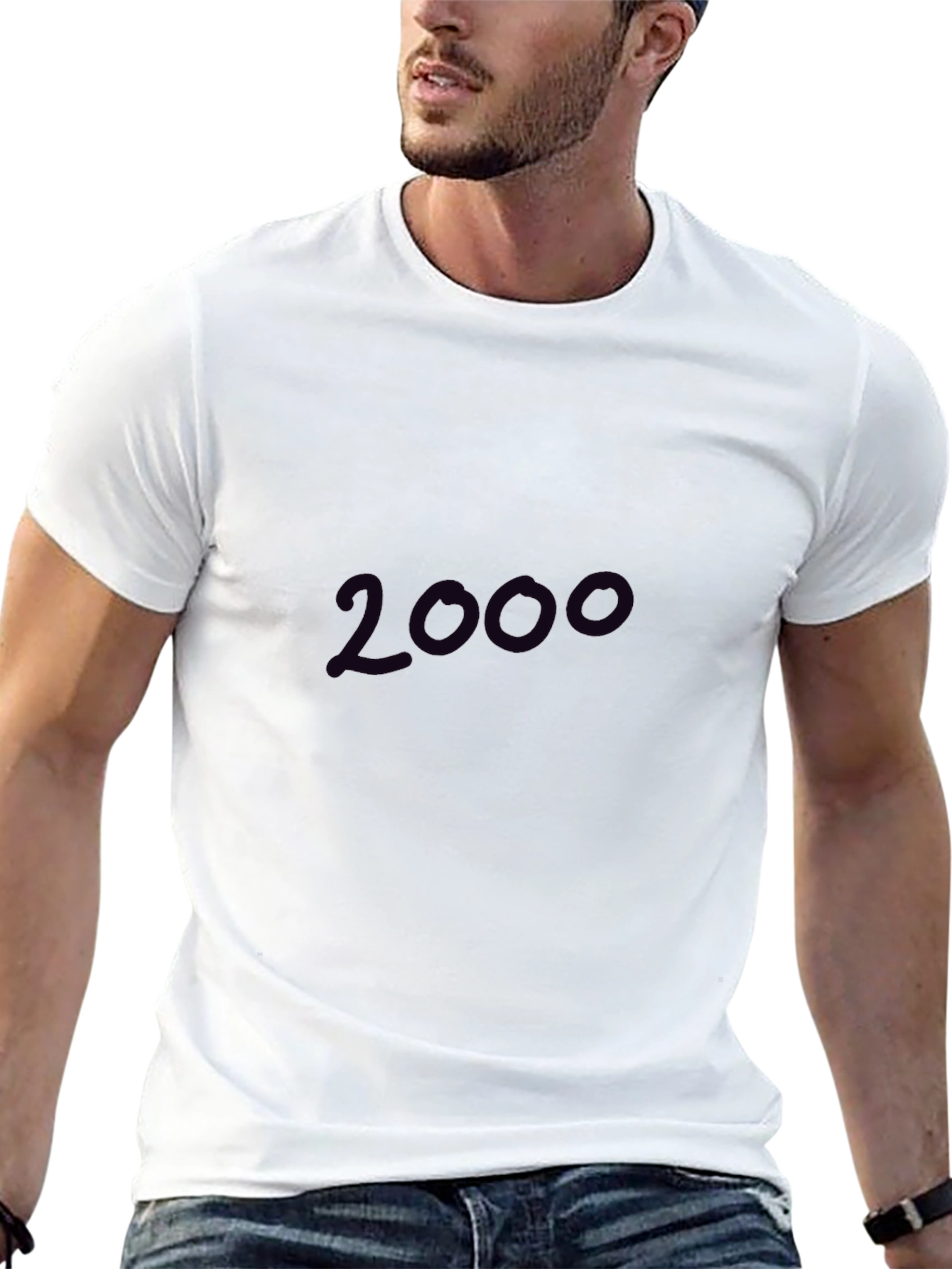 Black 2000 Graphic Print Black T-Shirt view 13