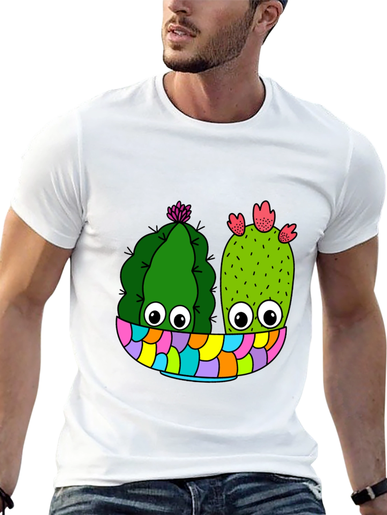 Black Cactus Crew Neck T-Shirt view 13