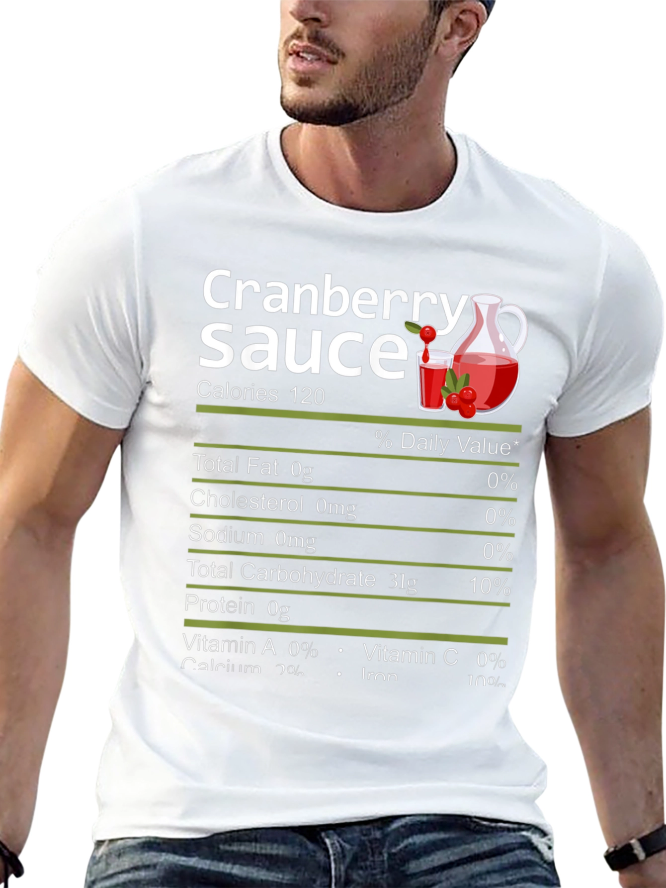 Black Cranberry Sauce Nutrition Facts Graphic Tee view 13