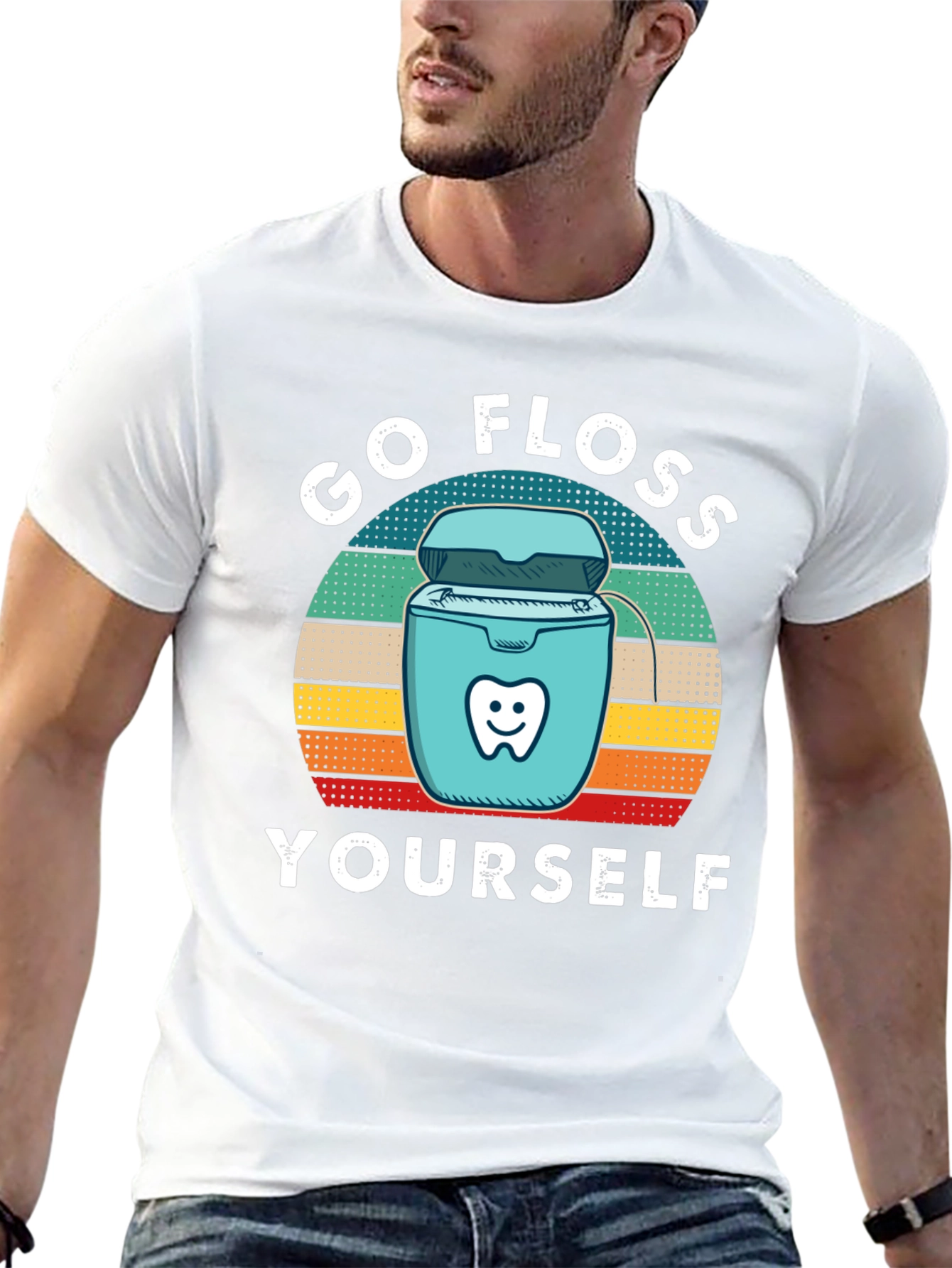Black Go Floss Yourself Graphic Tee view 13