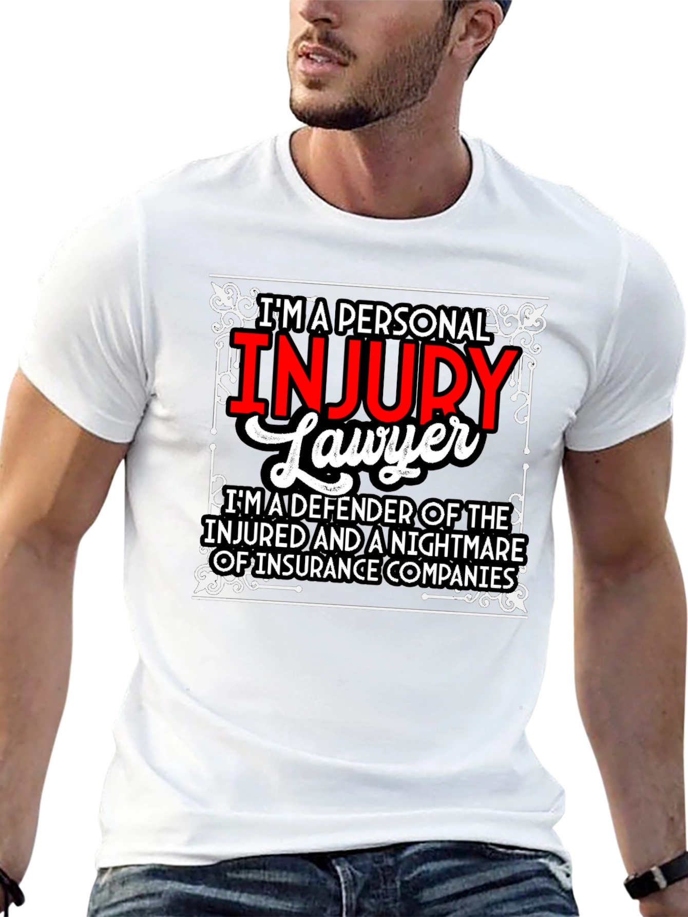 Black Personal Injury Lawyer T-Shirt view 13