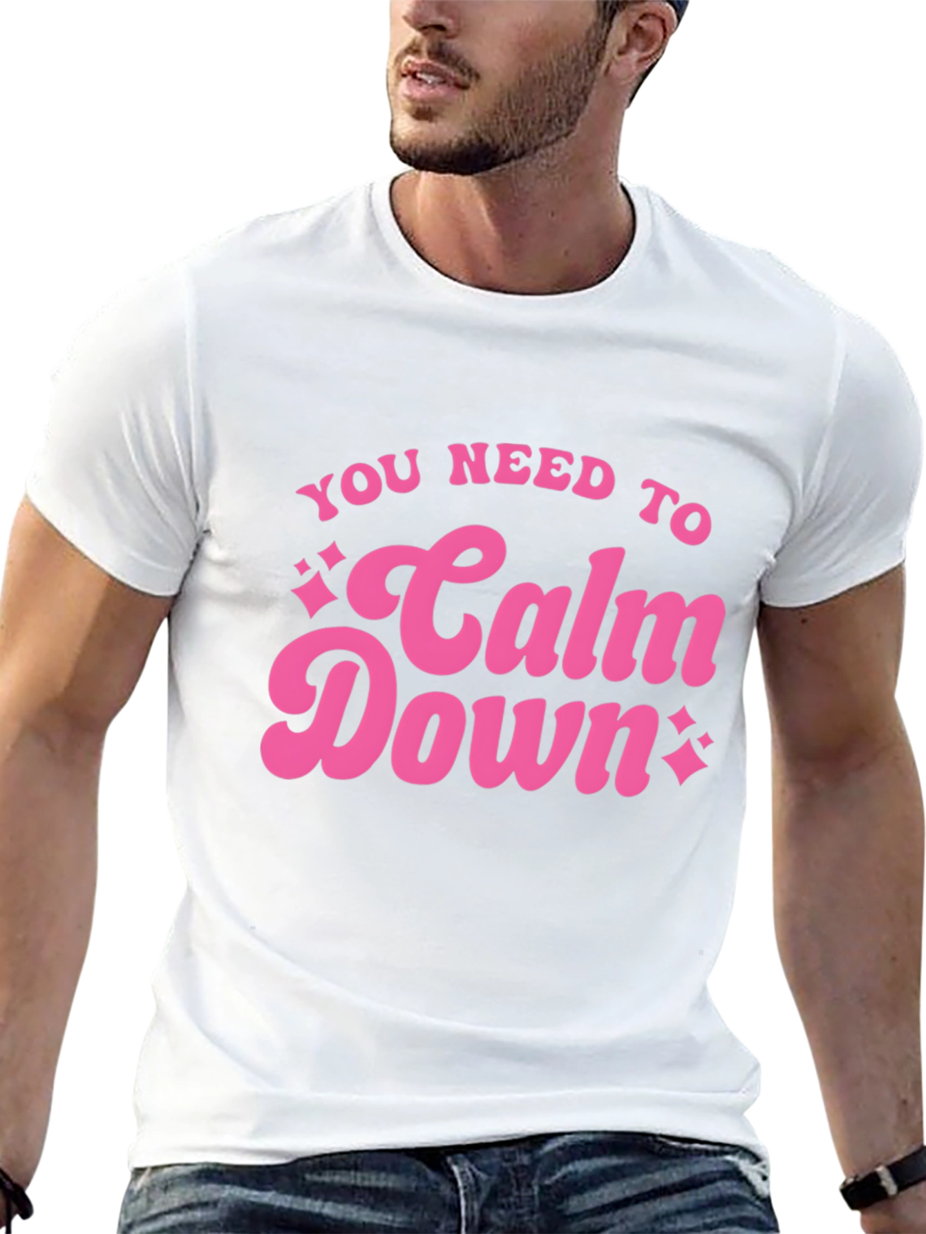 Black You Need To Calm Down Graphic Tee view 13