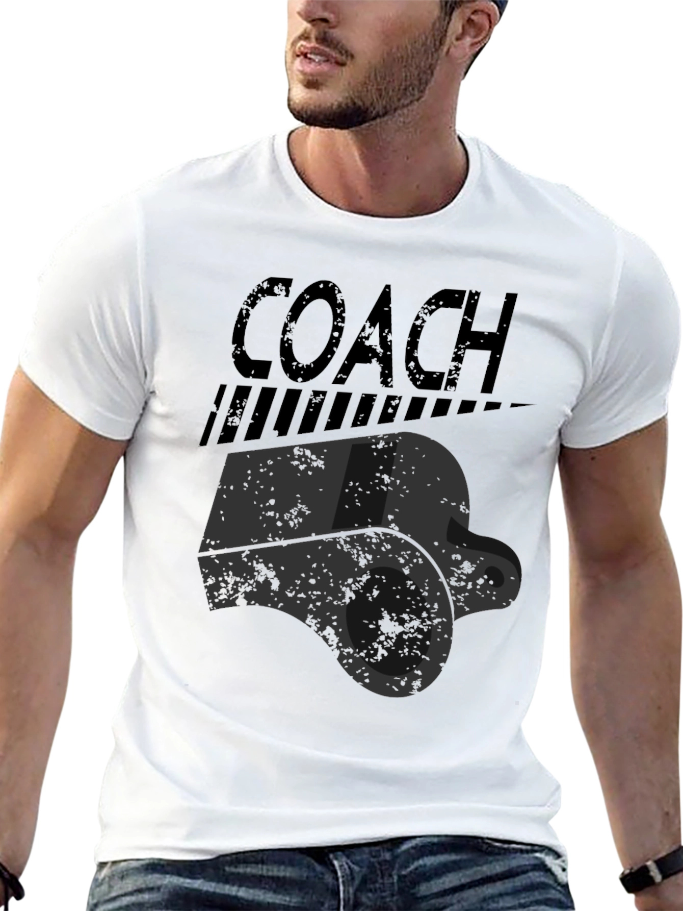 Coach Whistle Graphic T-Shirt - Sports Fan Apparel - 13
