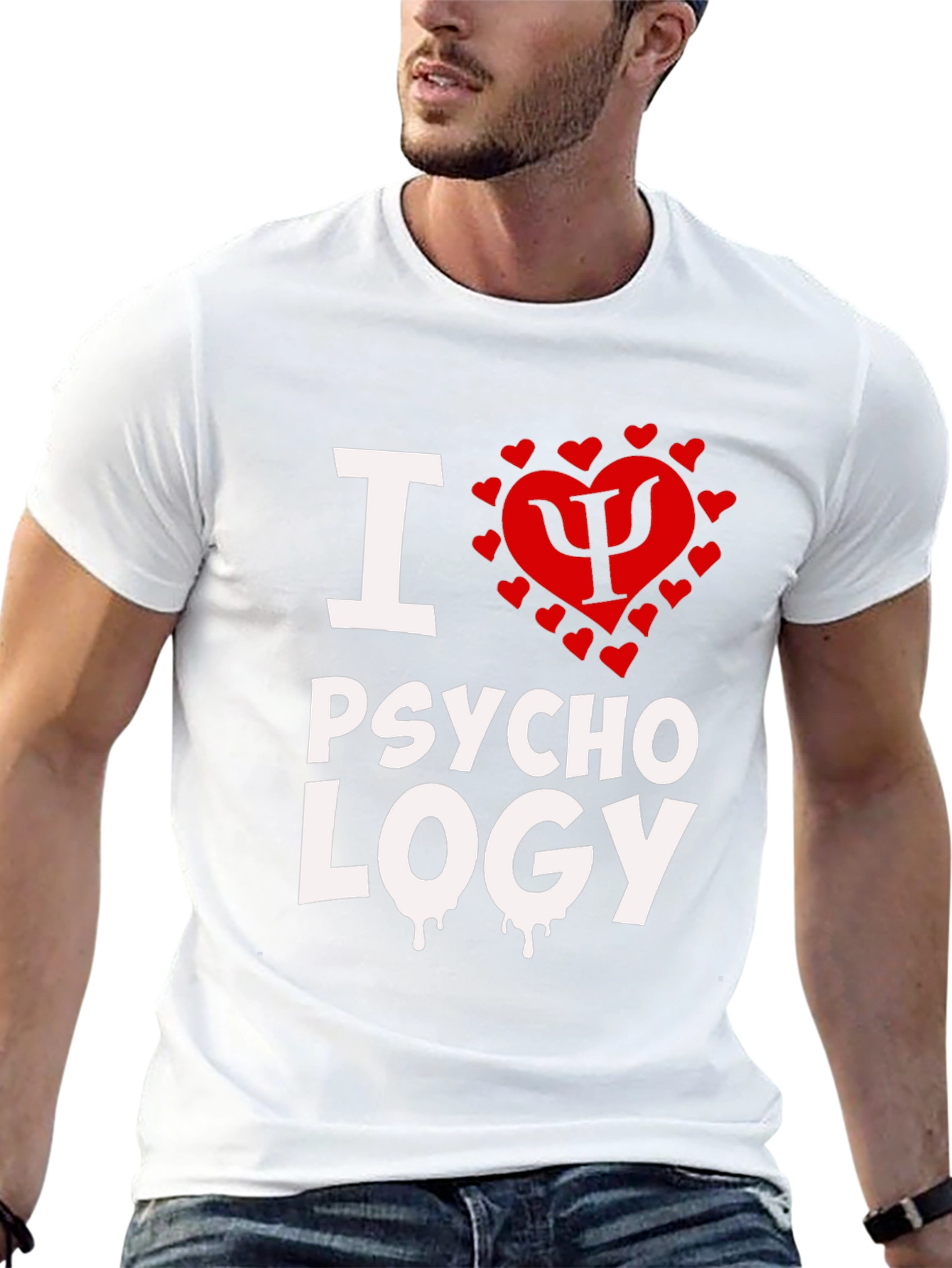 I Heart Psychology Black T-Shirt - 13