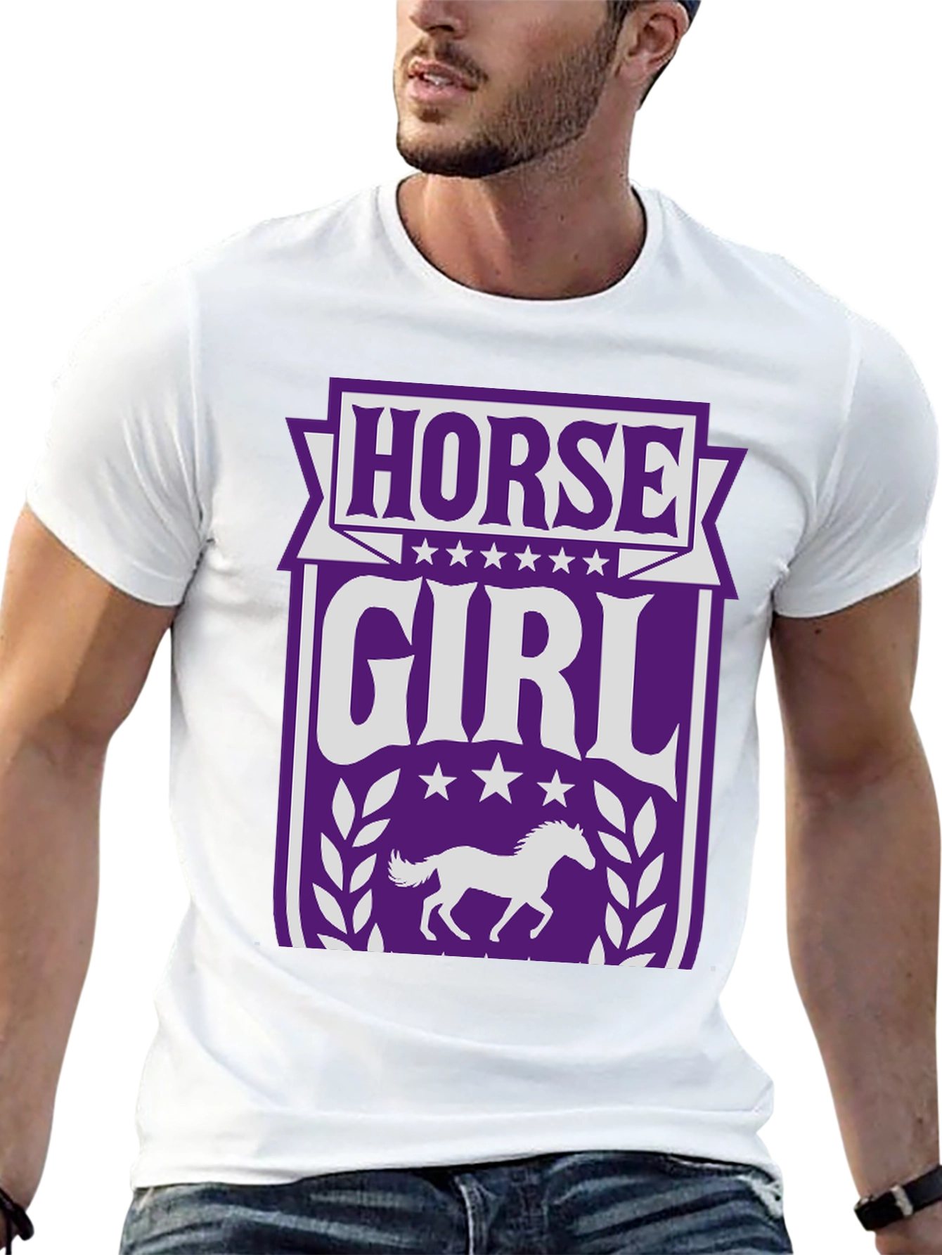 Black Horse Girl Graphic Tee - Equestrian T-Shirt view 13