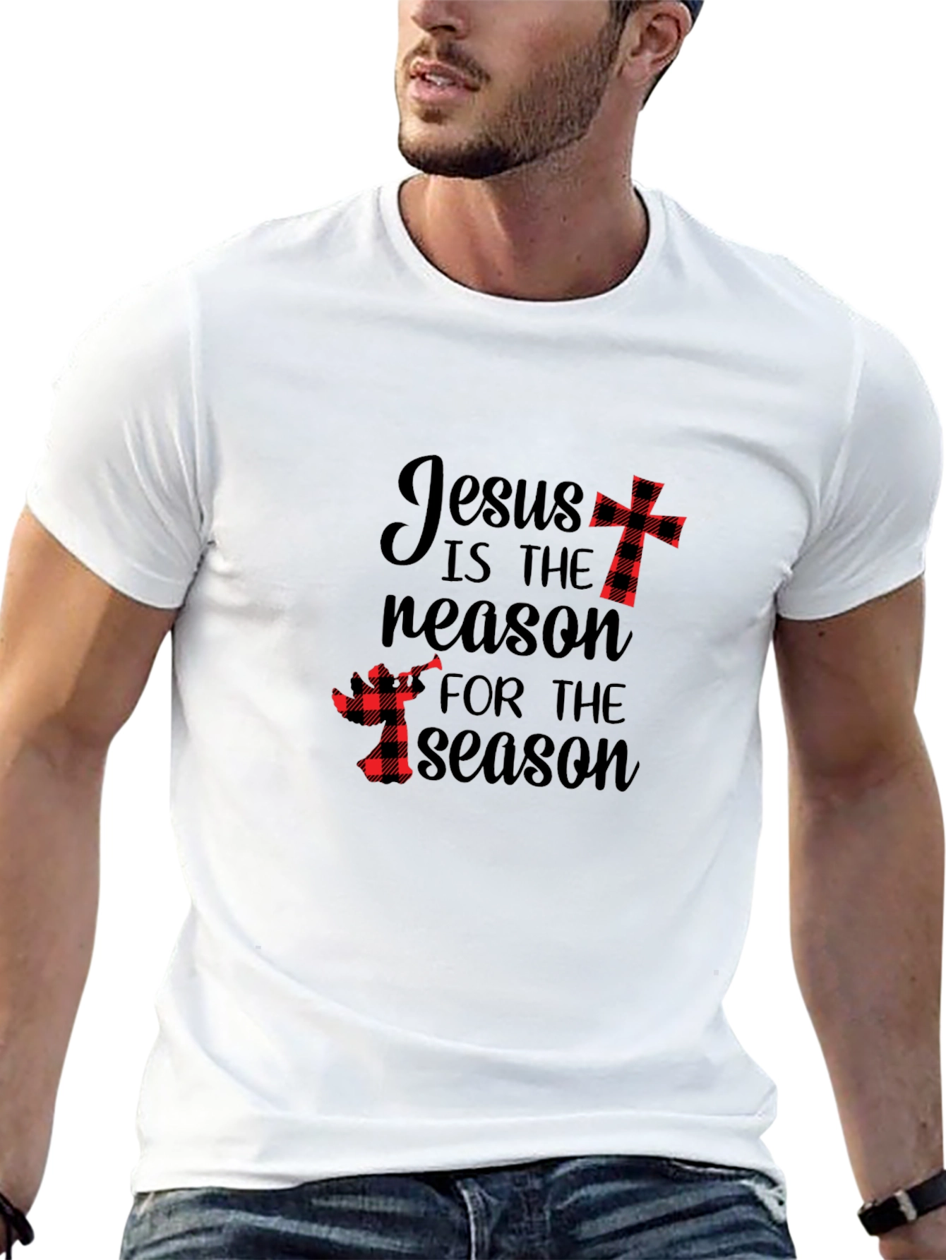 Black Jesus is the Reason for the Season Black T-Shirt view 13