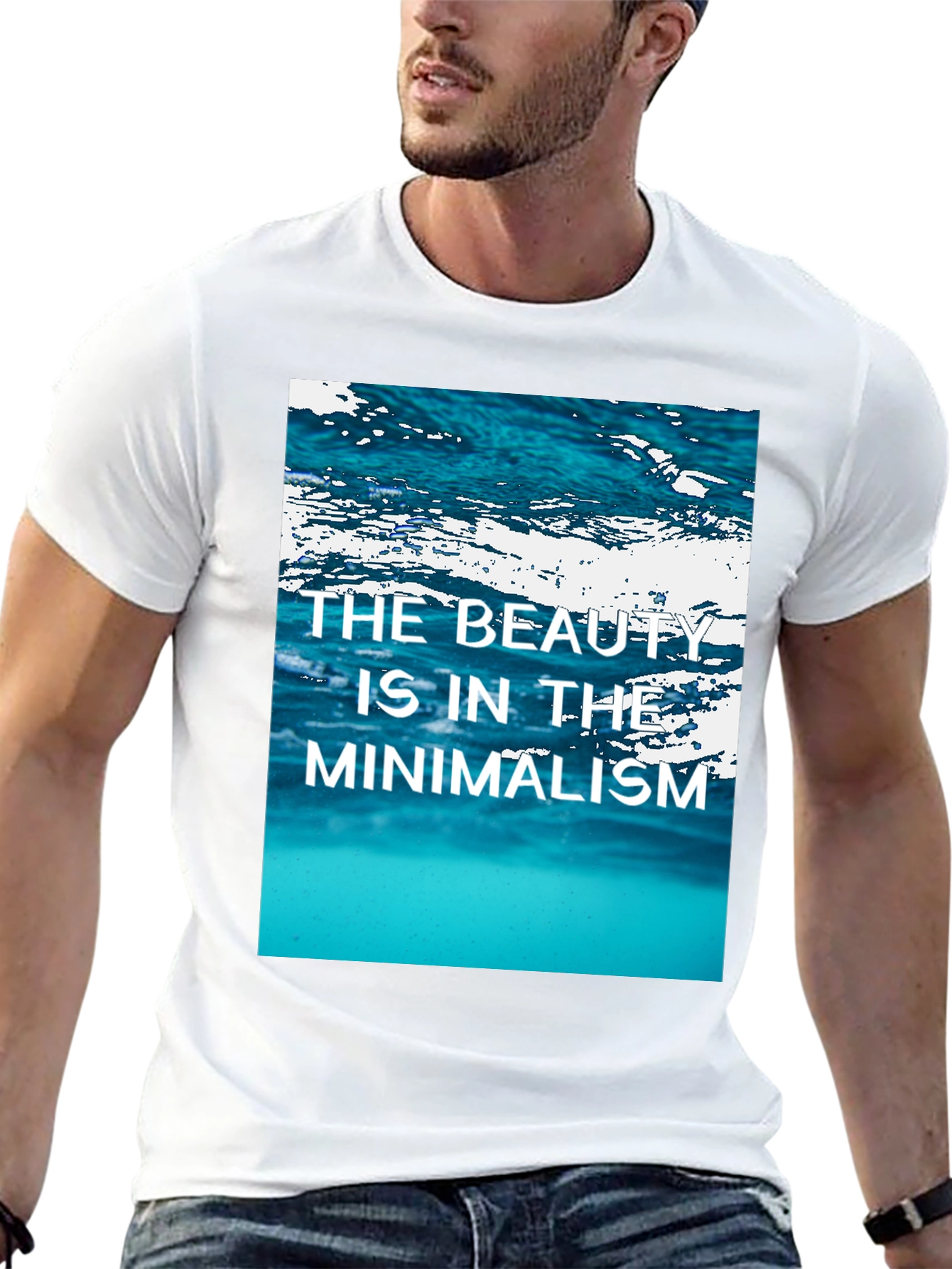 Black Minimalism T-Shirt - Beauty in Simplicity view 13