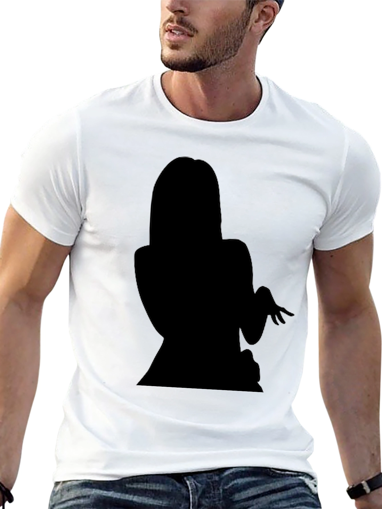 Black Black Silhouette Graphic Tee - Modern Fit view 13