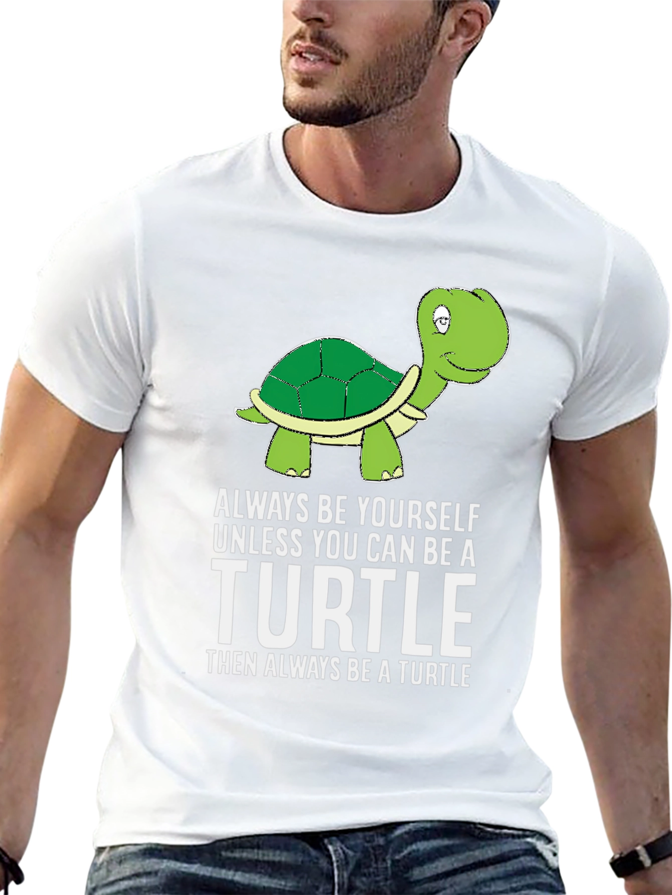 Black Turtle Humor T-Shirt: Be Yourself Unless You Can Be a Turtle view 13