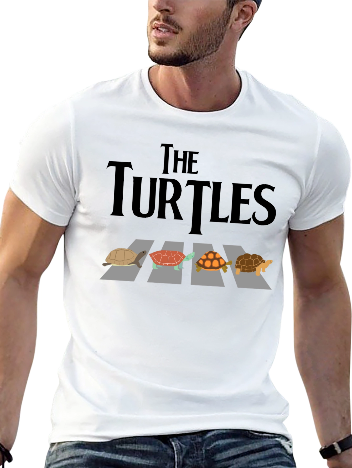Black The Turtles Abbey Road Style T-Shirt view 13