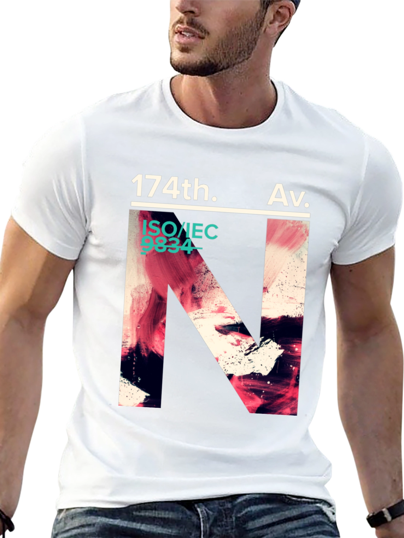 Black 174th Av. Graphic T-Shirt - Modern Artistic Design view 13