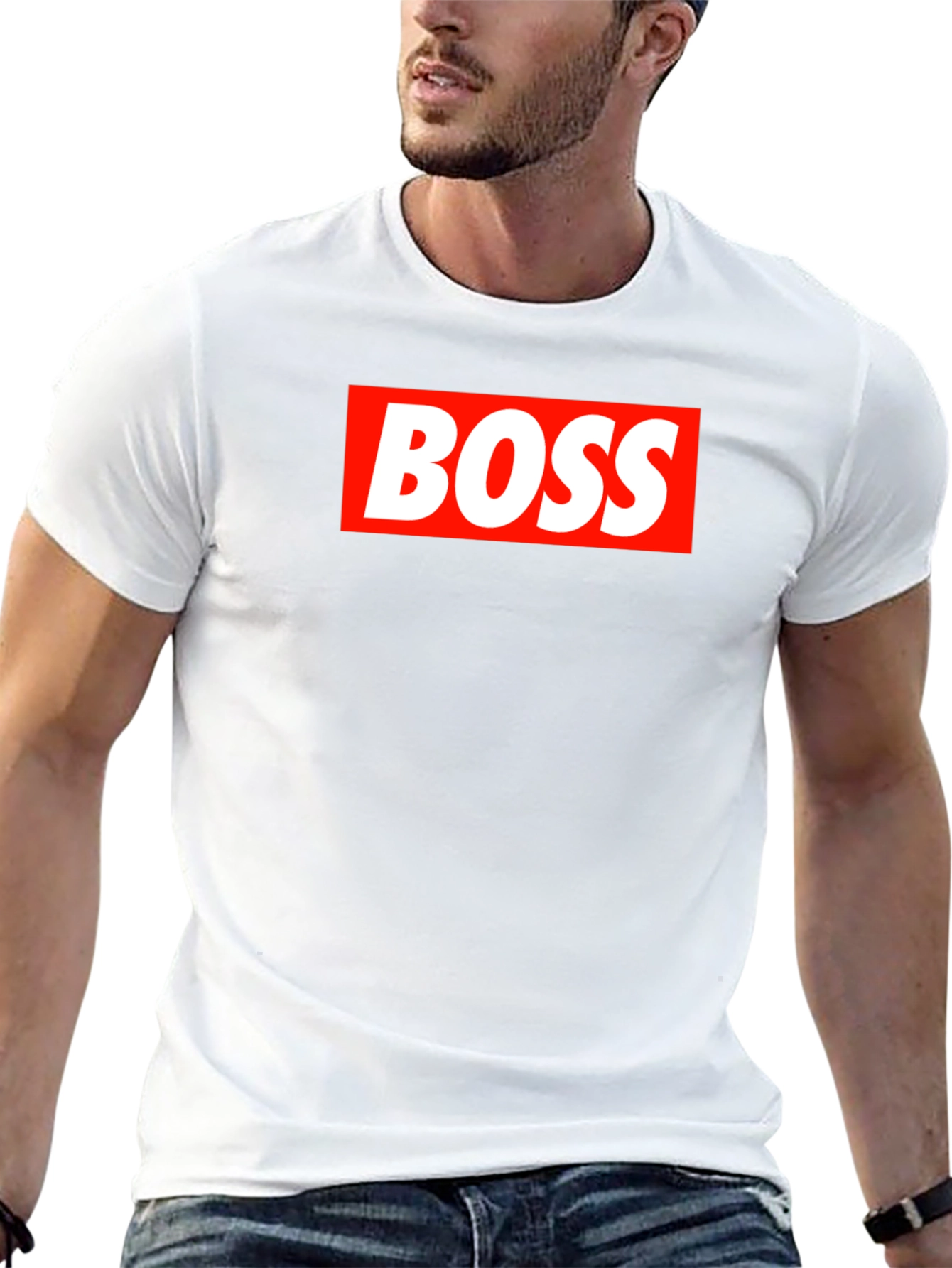 Black BOSS Graphic Tee - Bold Statement T-Shirt view 13