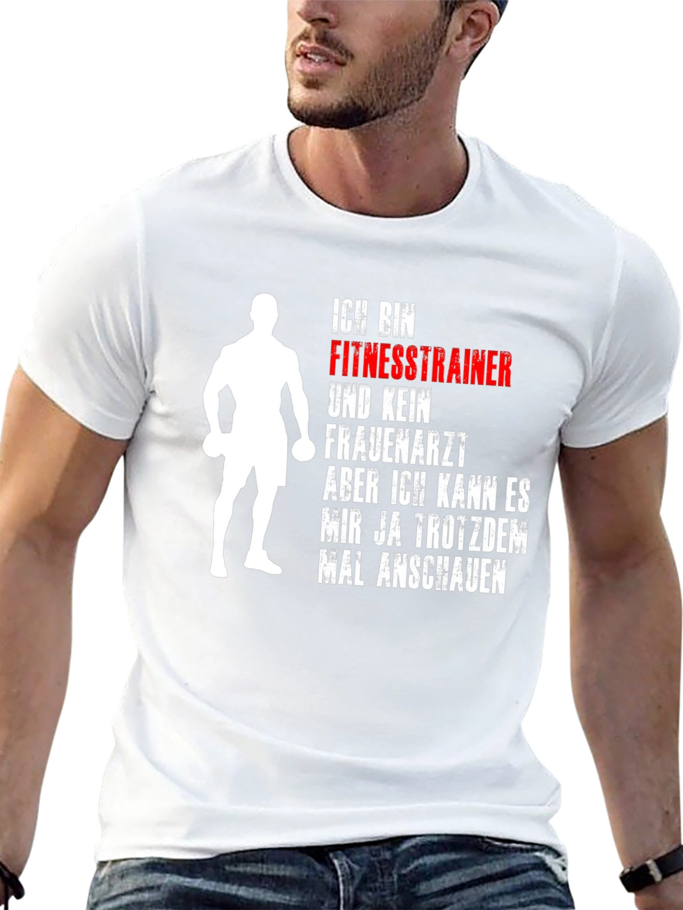 Black Fitness Trainer Graphic Tee - Funny Gym Workout Shirt view 13