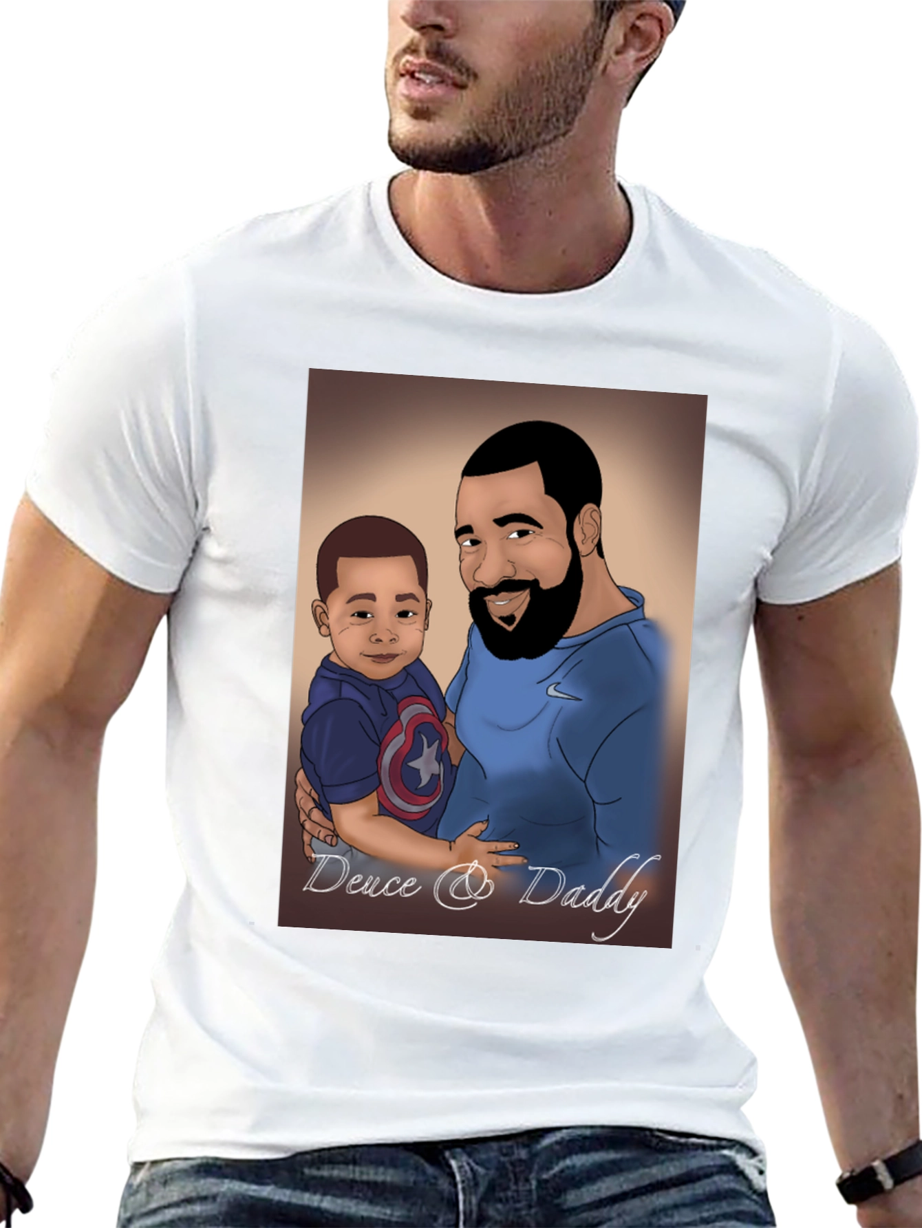 Black Deuce & Daddy Cartoon T-Shirt view 13