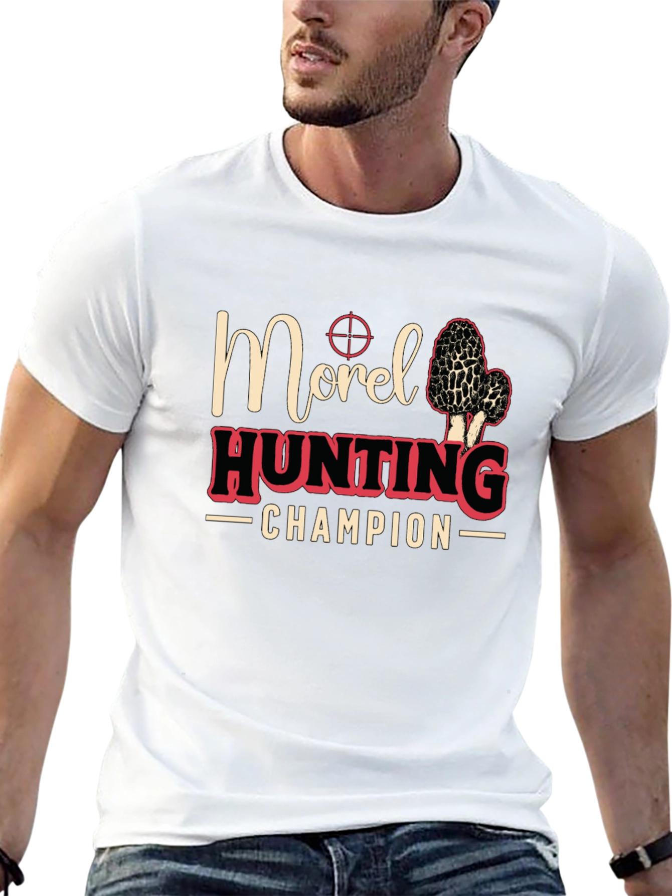 Black Morel Hunting Champion T-Shirt - Black view 13