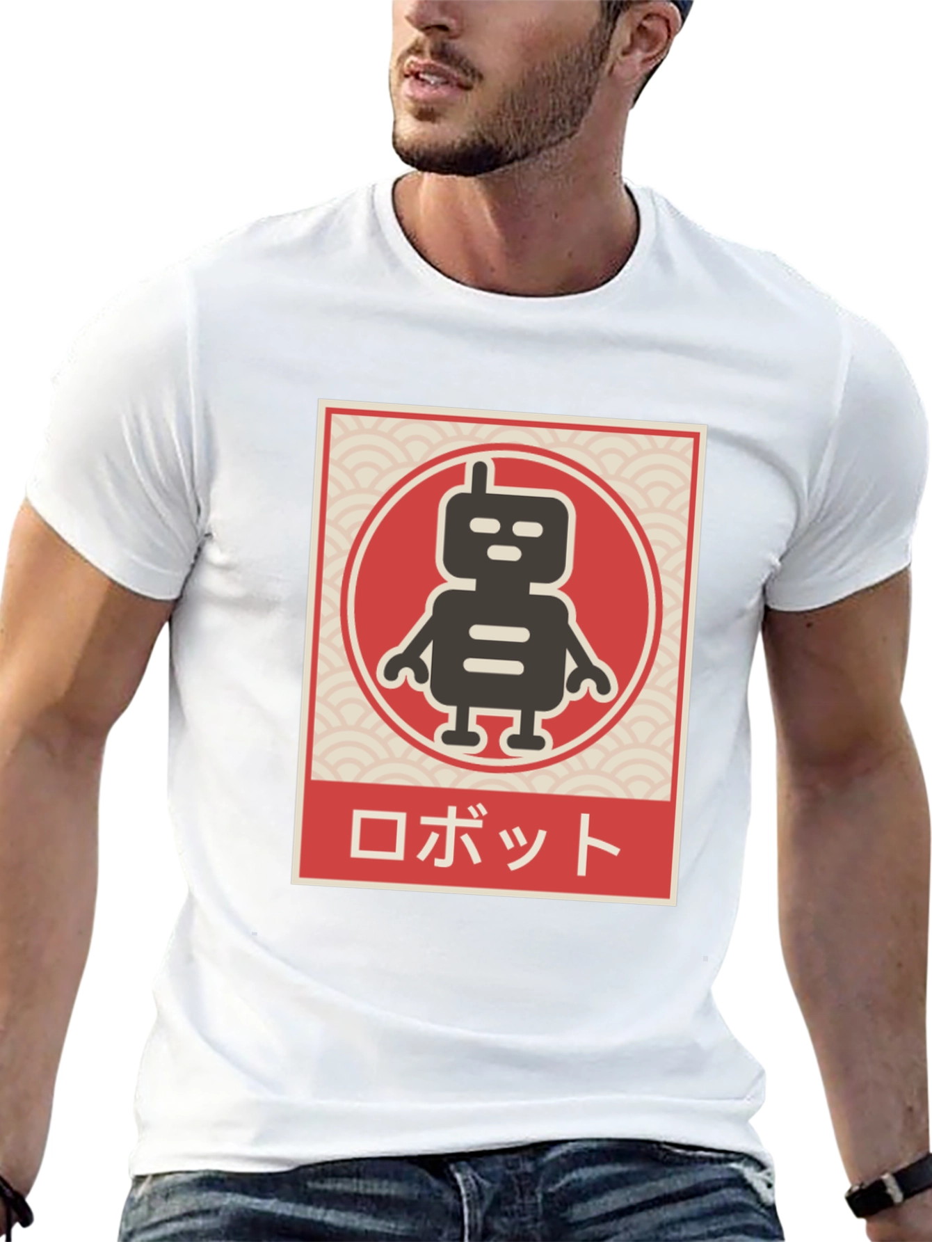 Black Retro Robot T-Shirt - Japanese Style view 13