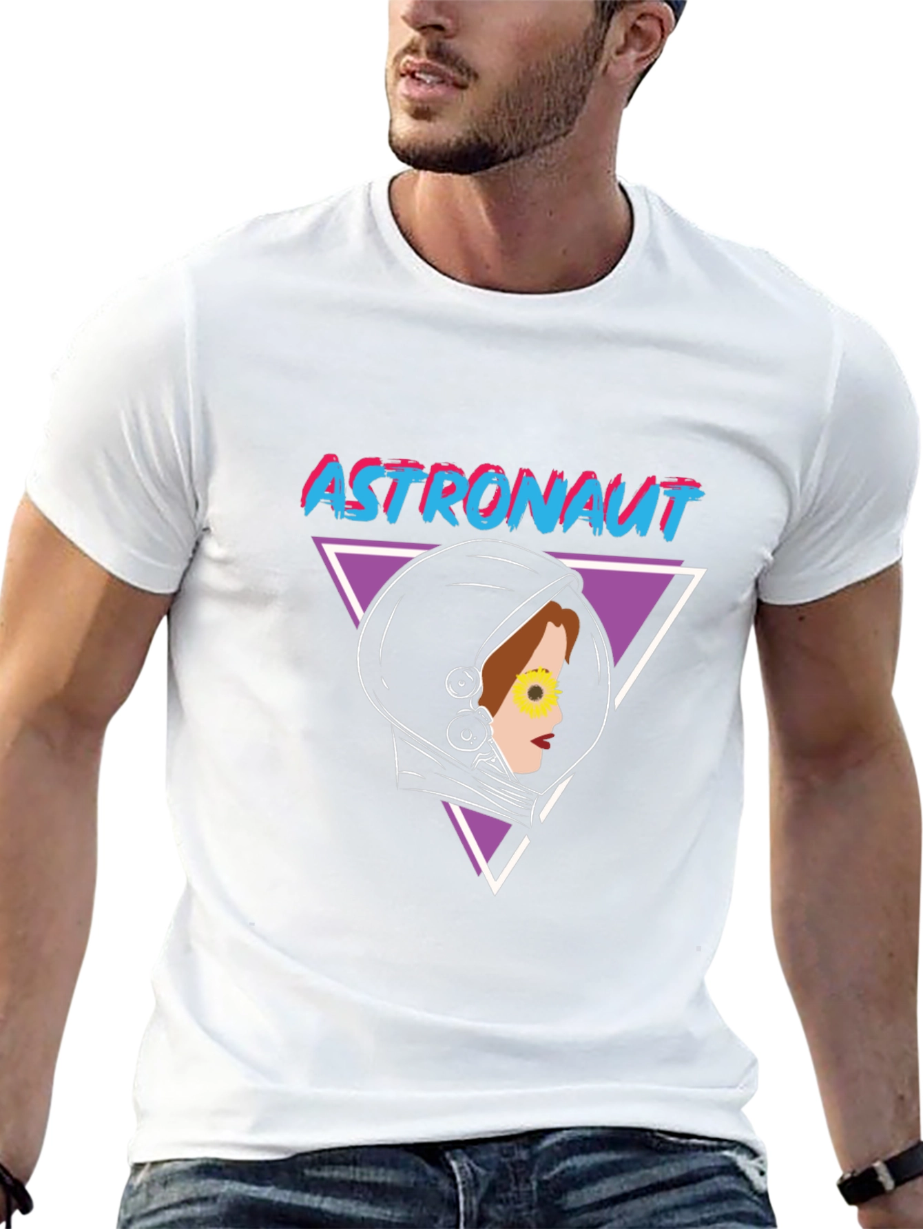 Black Astronaut Graphic Tee - Retro Space Style view 13