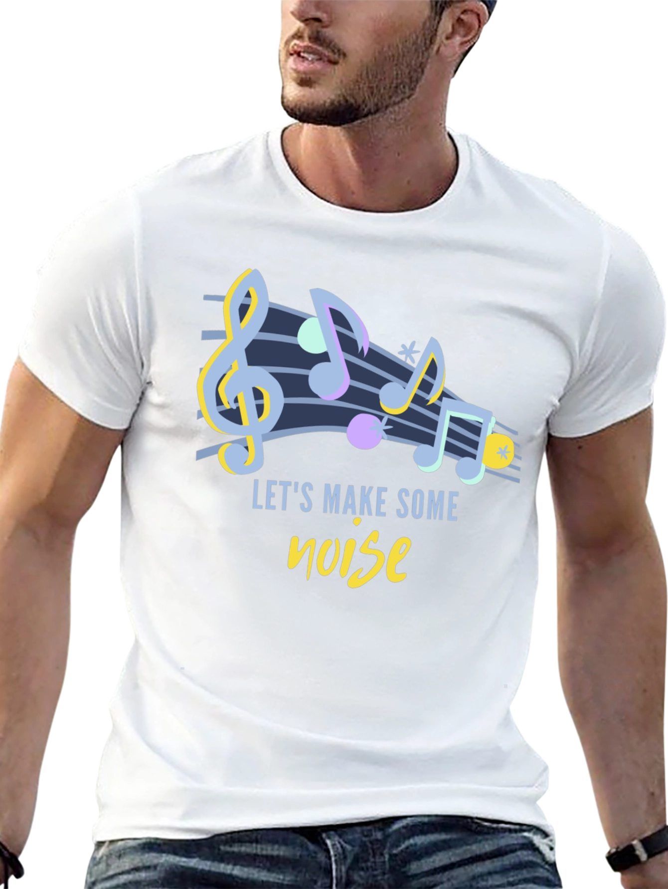 Black Musical 'Let's Make Some Noise' Graphic Tee view 13