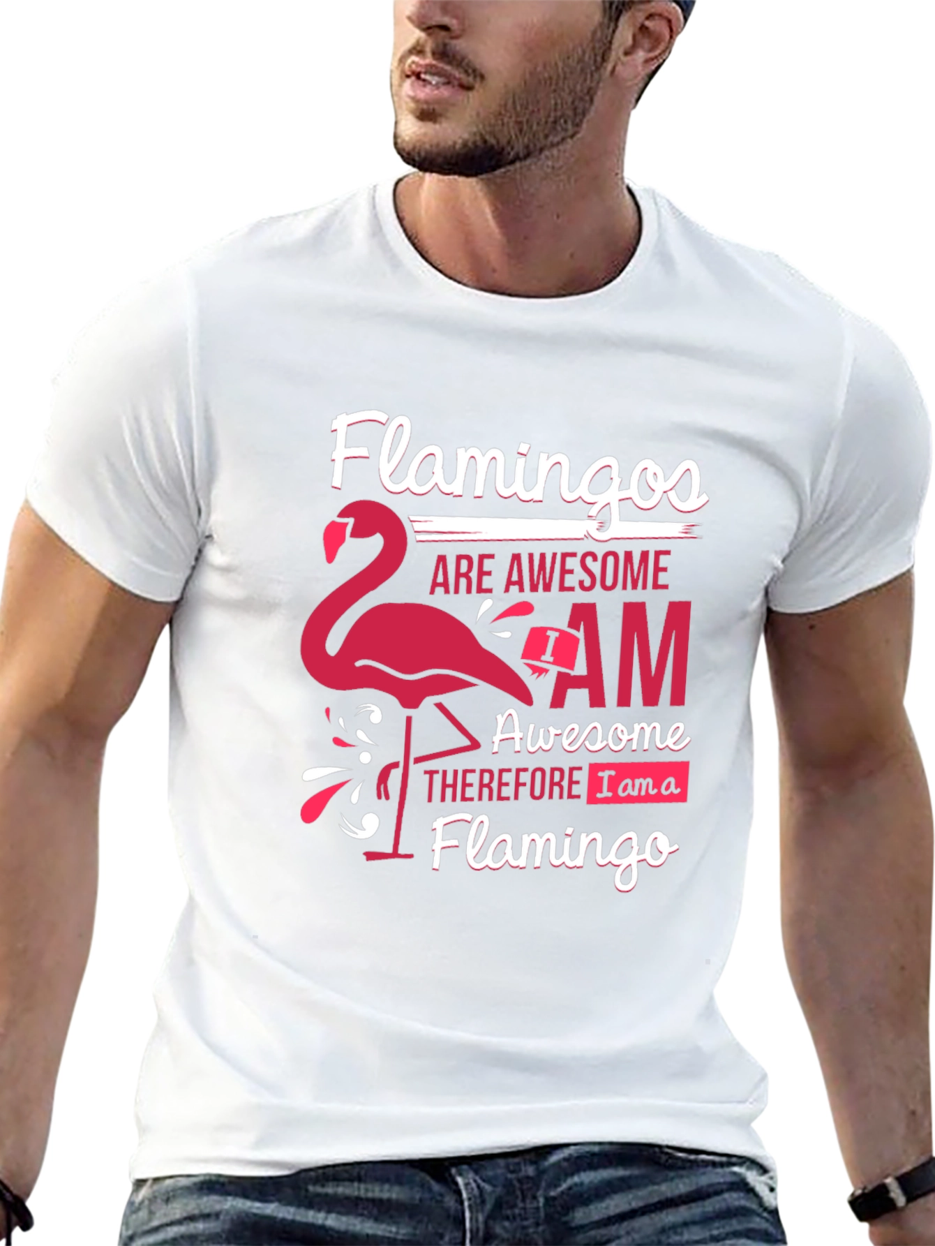 Black Flamingo Lover Graphic Tee - Awesome Flamingo T-Shirt view 13