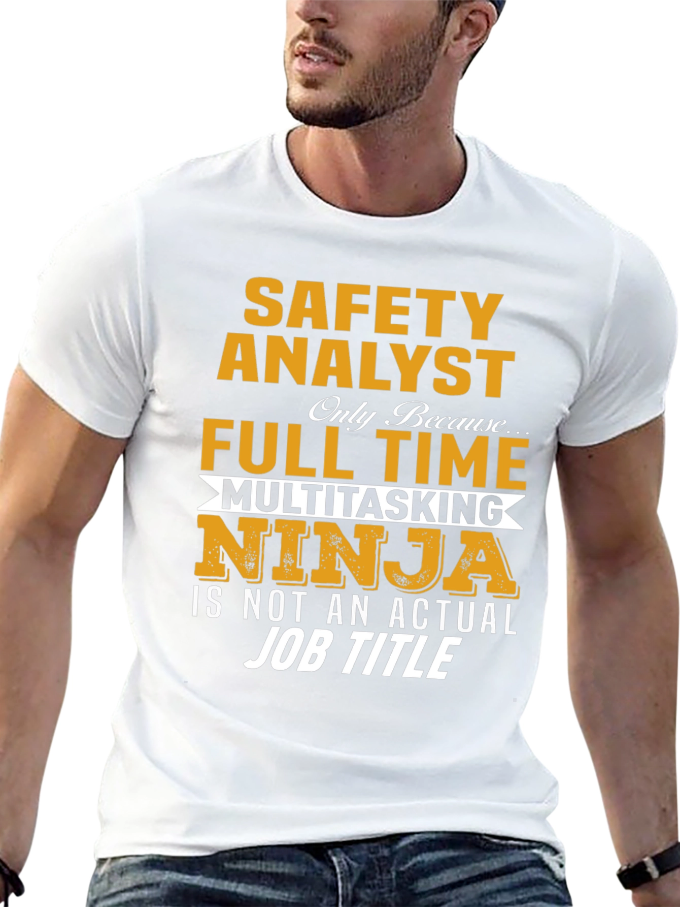 Black Safety Analyst Multitasking Ninja T-Shirt view 13
