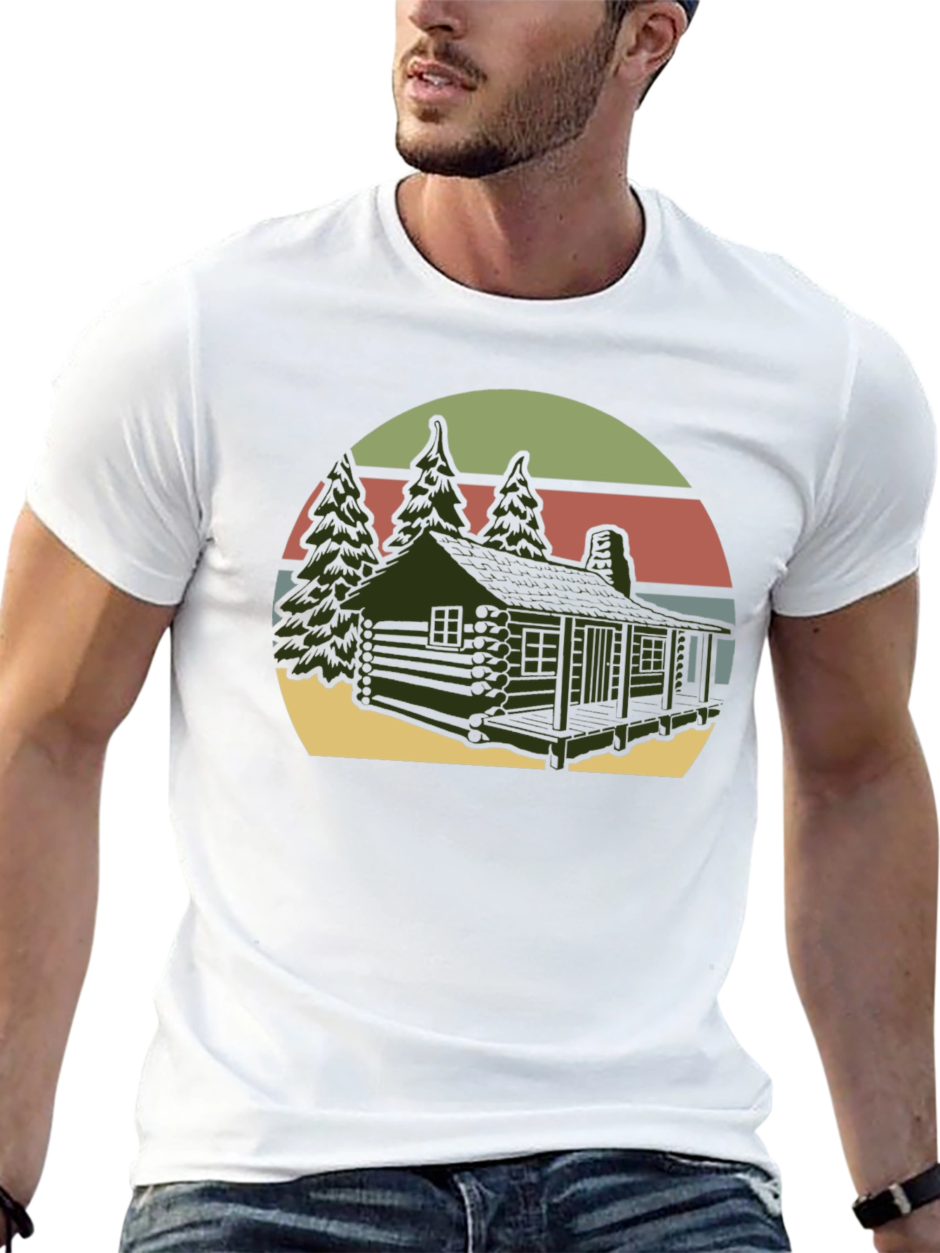 Black Cabin Retreat Graphic Tee view 13