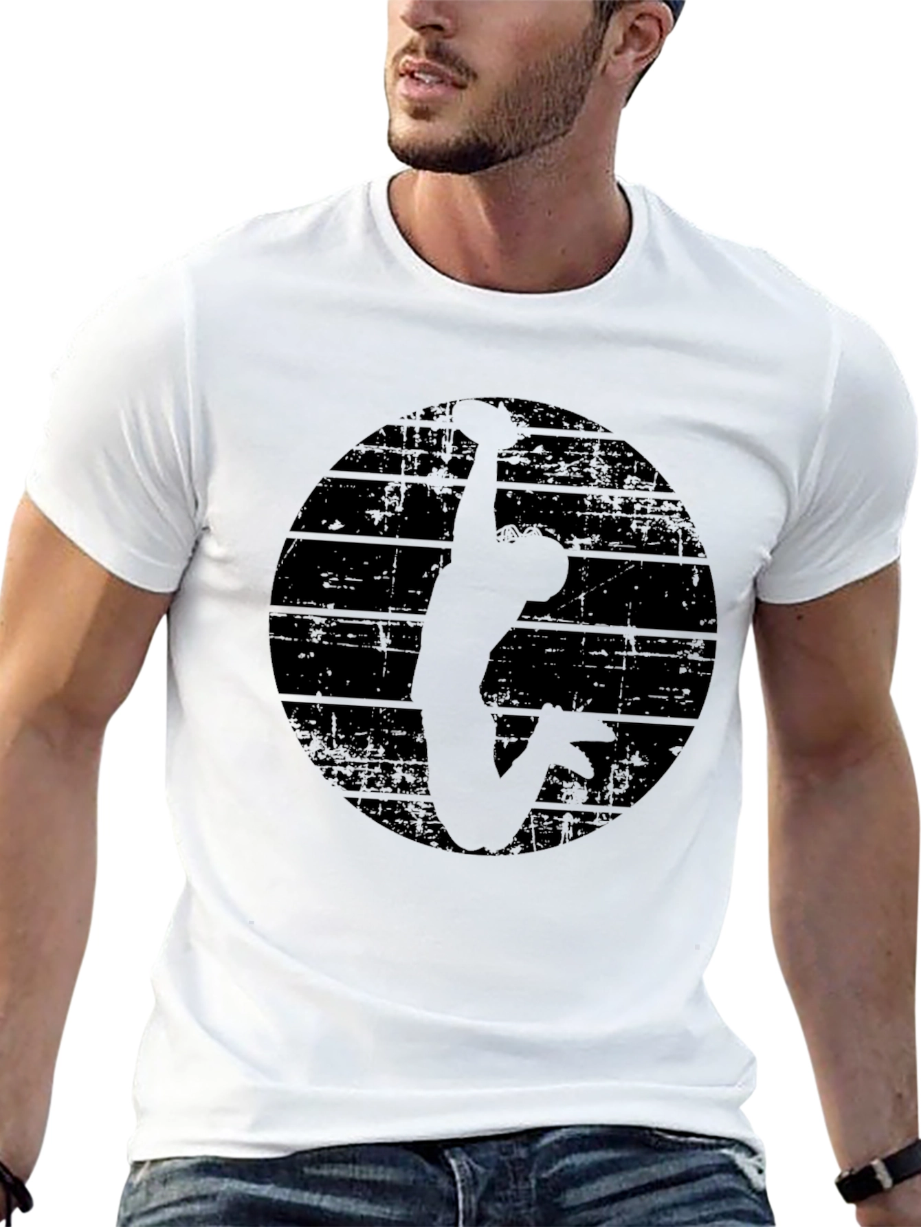 Black Silhouette Climber Graphic T-Shirt view 13