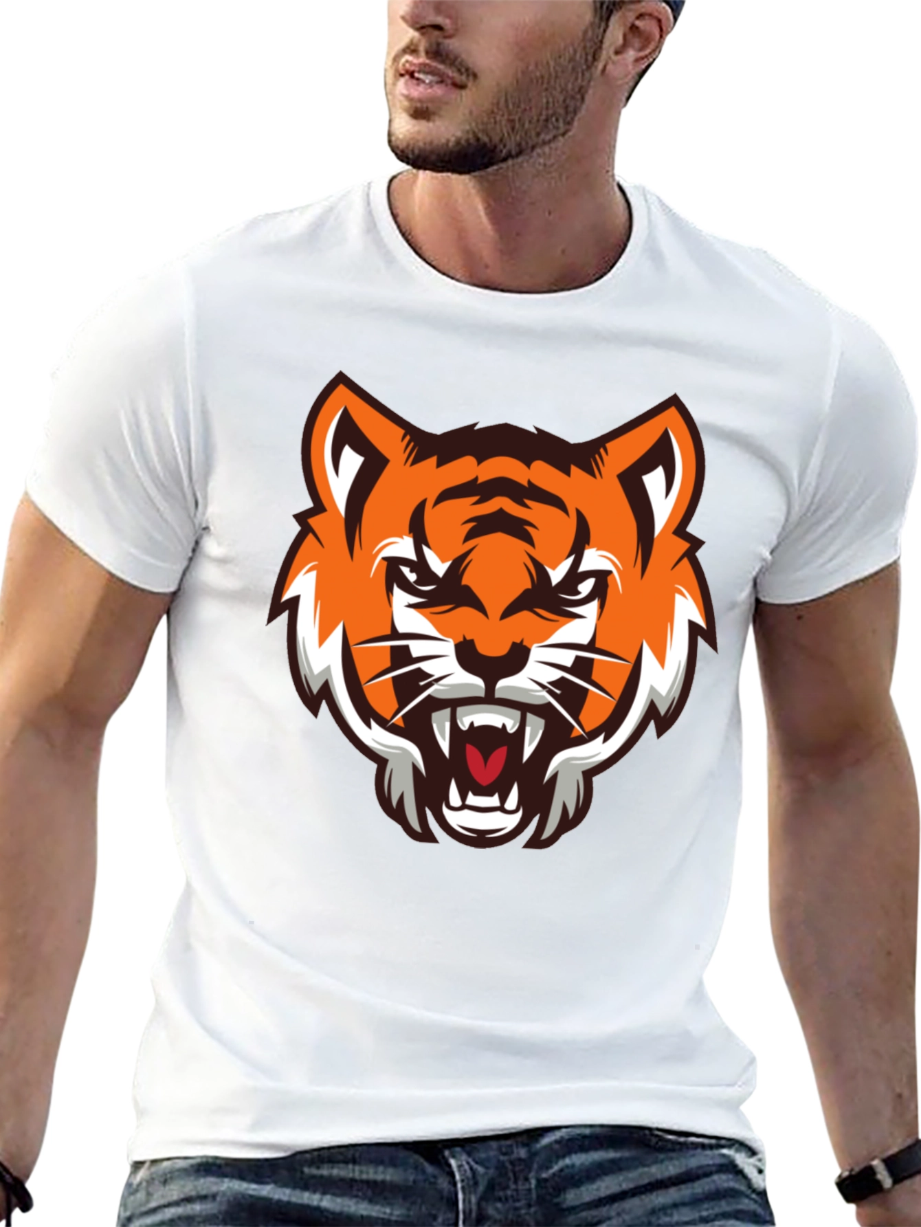 Black Bold Tiger Graphic Tee - Fierce Style view 13