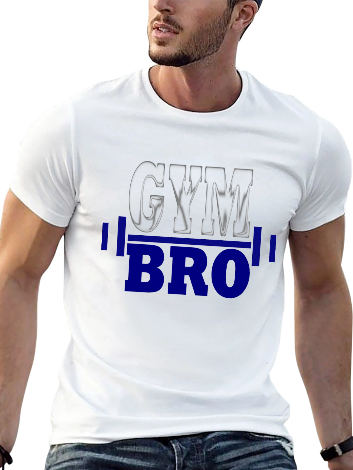 Black Gym Bro Black T-Shirt - Weightlifting Motivation view 13