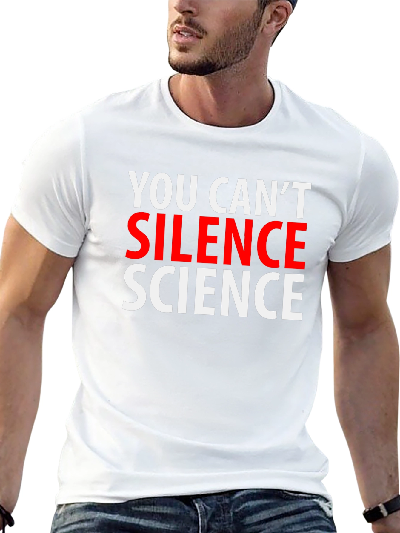 Black You Can't Silence Science T-Shirt view 13