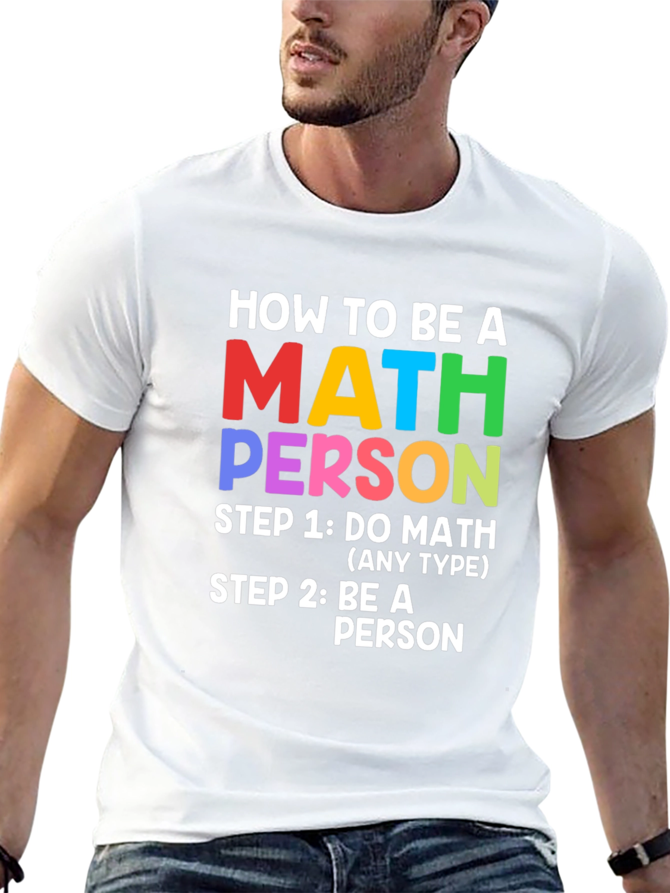 Black How to be a Math Person T-Shirt view 13