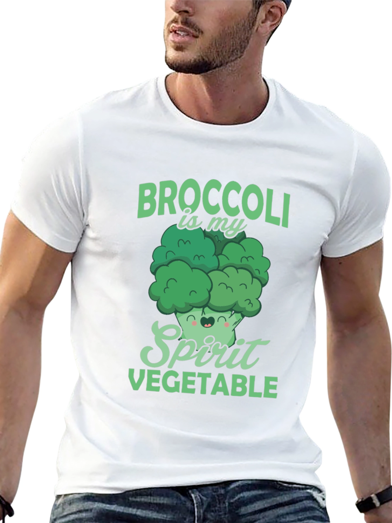 Black Broccoli is My Spirit Vegetable T-Shirt view 13