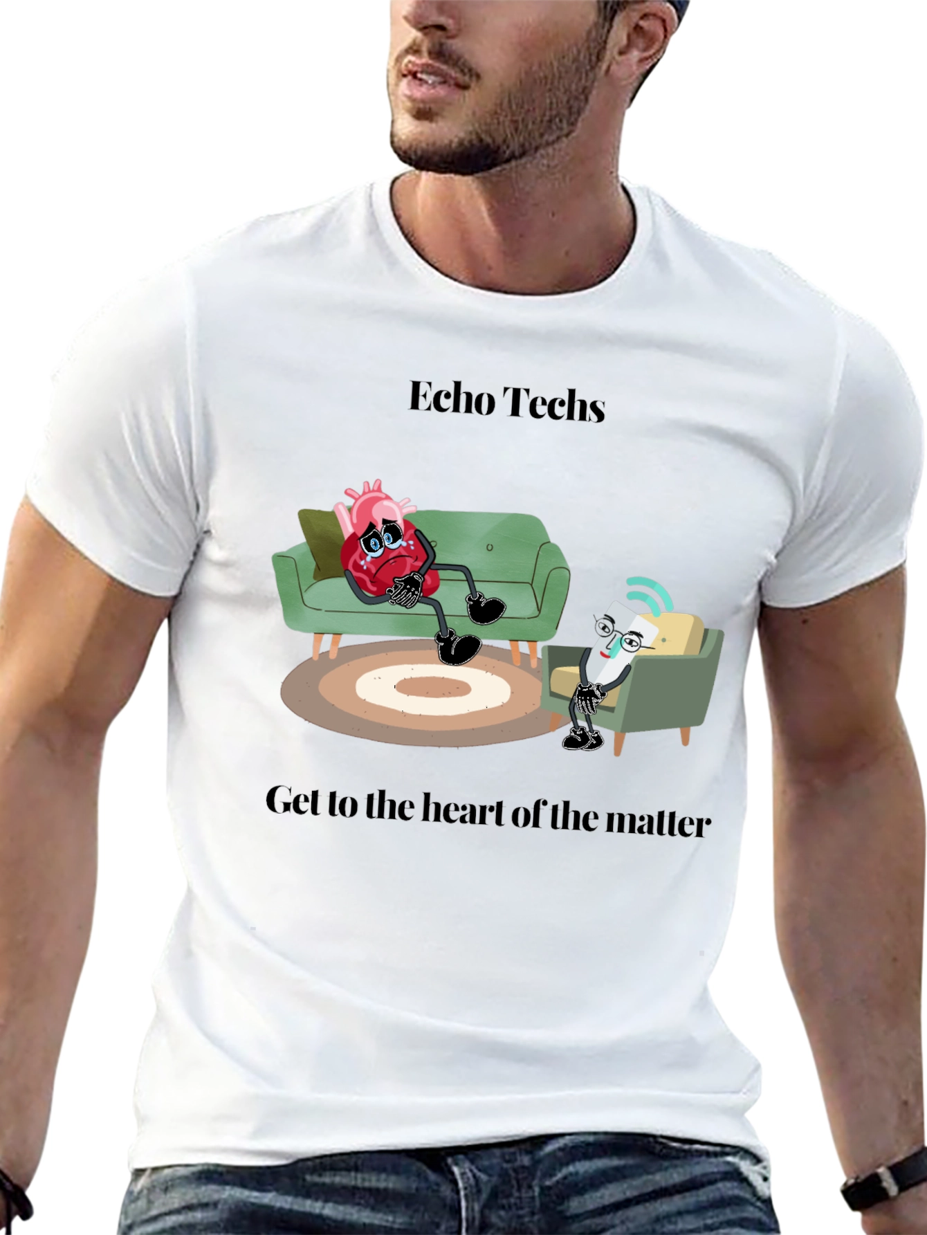Black Echo Techs T-Shirt: Get to the Heart of the Matter view 13