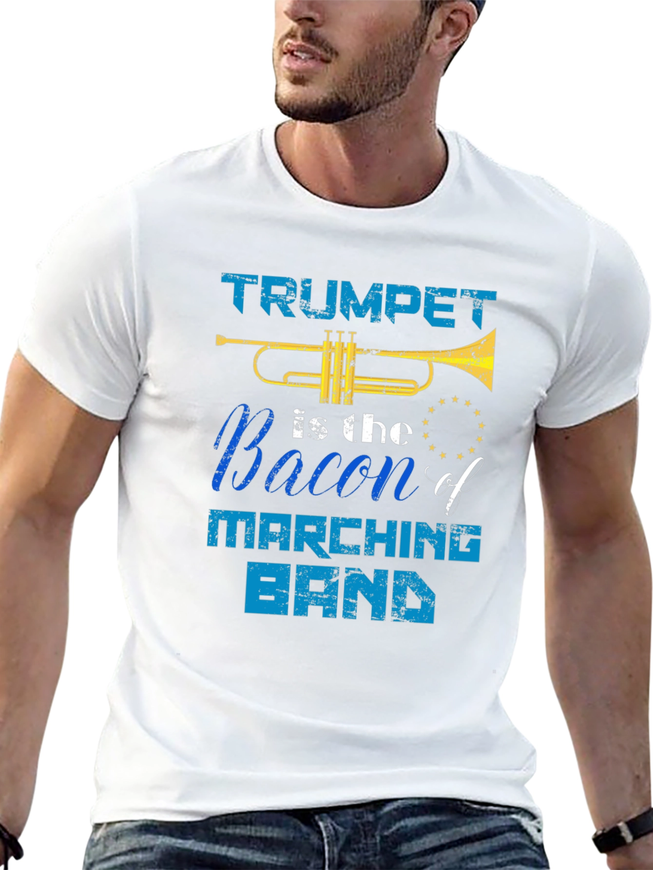 Black Trumpet is the Bacon of Marching Band T-Shirt view 13